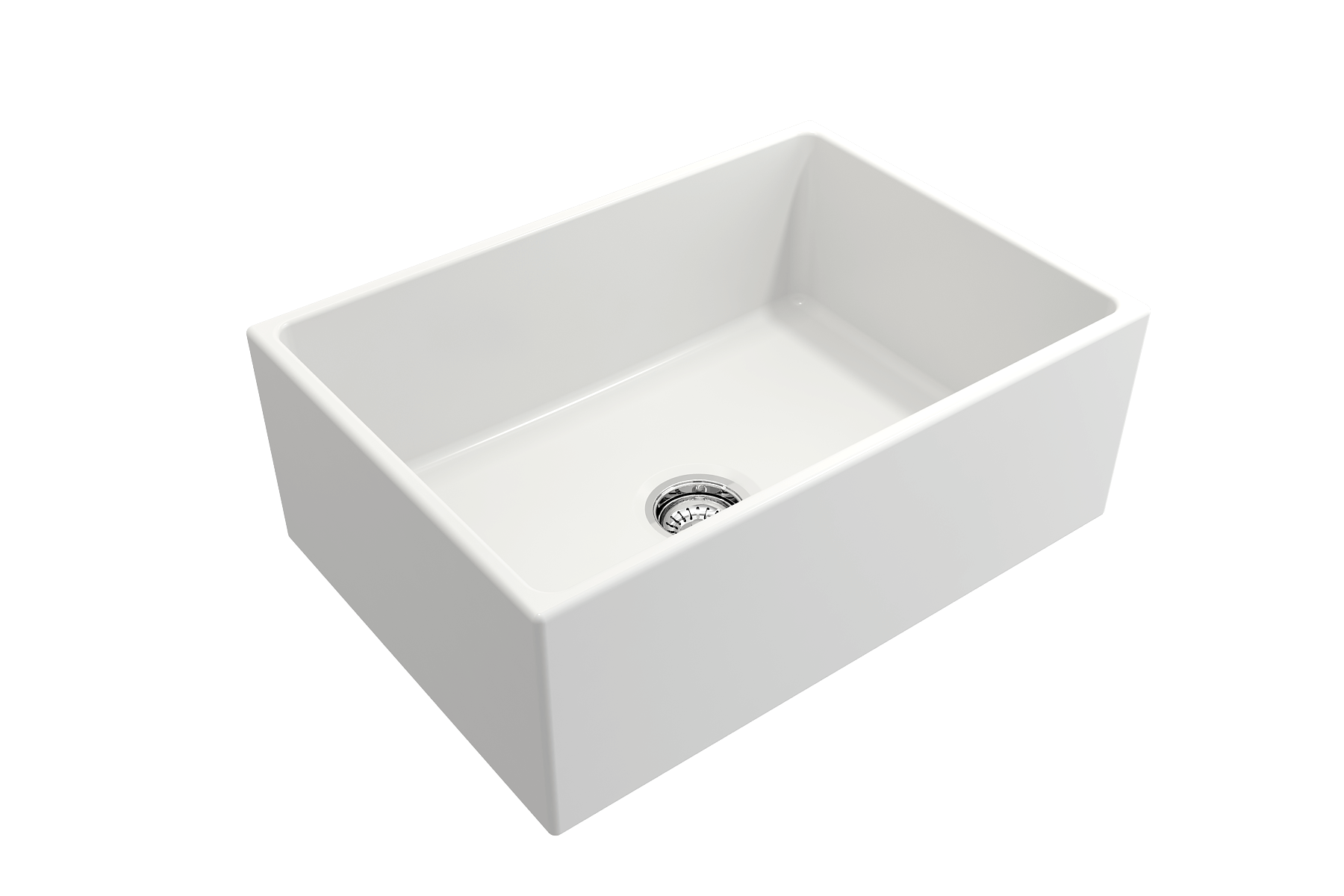 Alternate Image for BOCCHI Contempo 27" Fireclay Farmhouse Apron Single Bowl Kitchen Sink, Matte White, 1356-002-0120