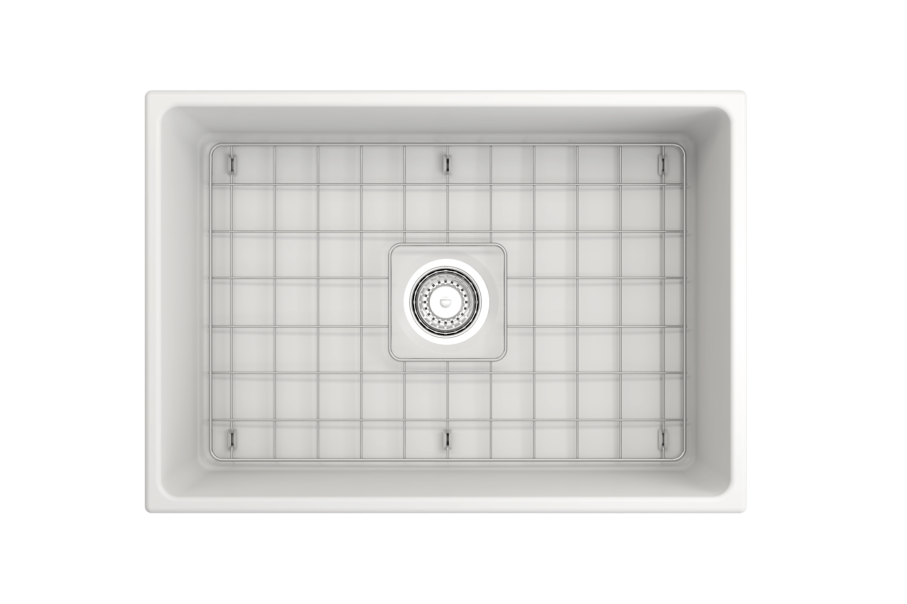 Alternate Image for BOCCHI Contempo 27" Fireclay Farmhouse Apron Single Bowl Kitchen Sink, Matte White, 1356-002-0120