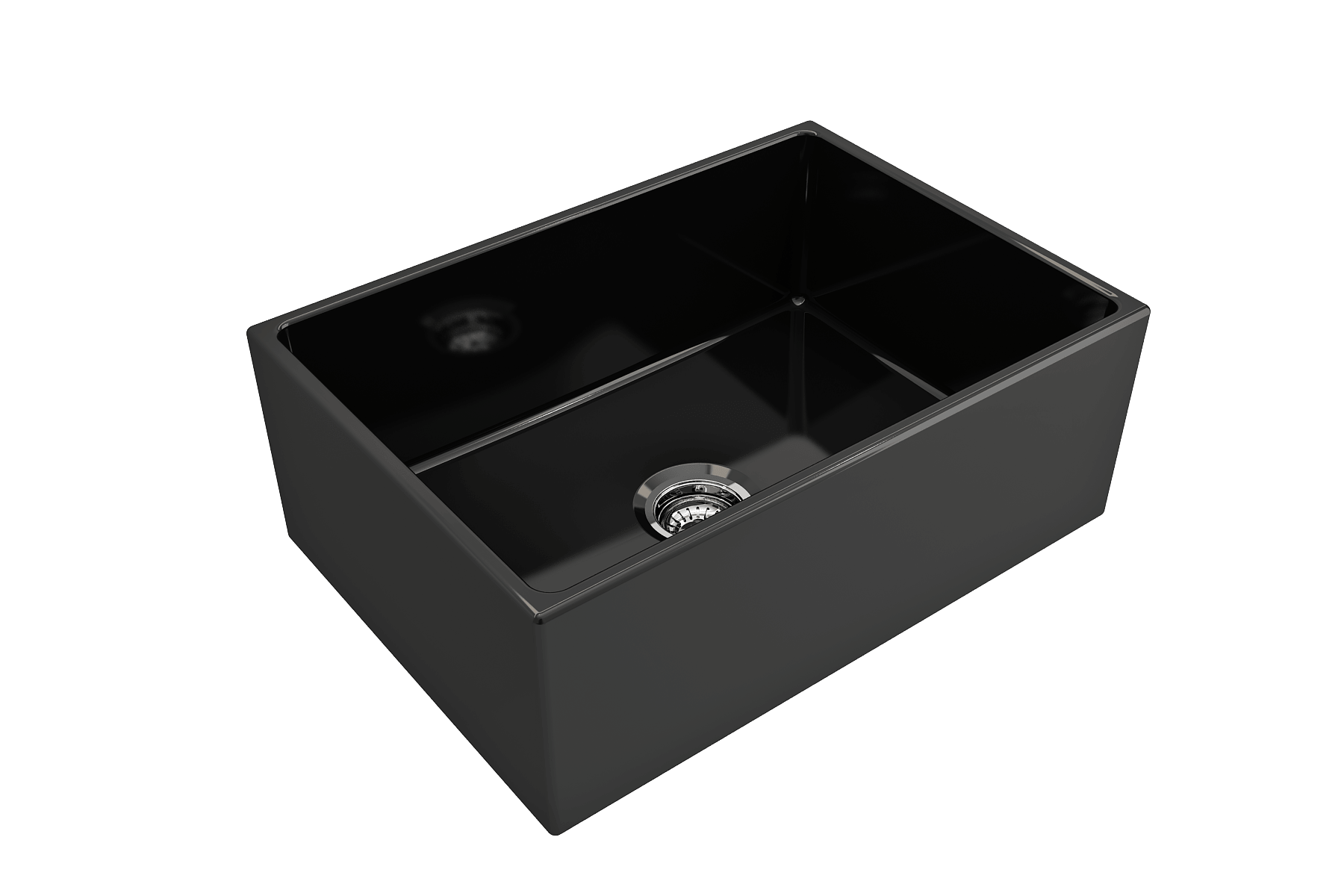 Alternate Image for BOCCHI Contempo 27" Fireclay Farmhouse Apron Single Bowl Kitchen Sink, Black, 1356-005-0120