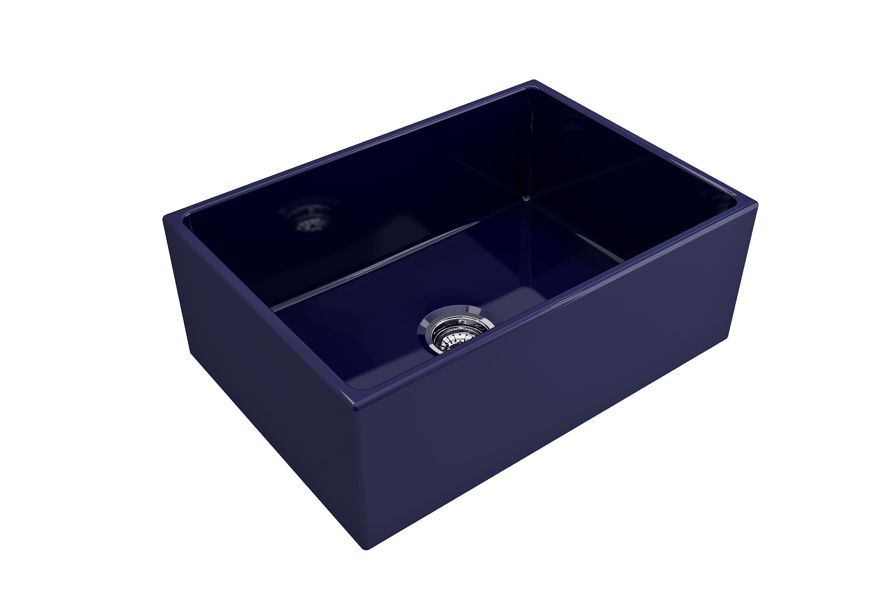 Alternate Image for BOCCHI Contempo 27" Fireclay Farmhouse Apron Single Bowl Kitchen Sink, Sapphire Blue, 1356-010-0120