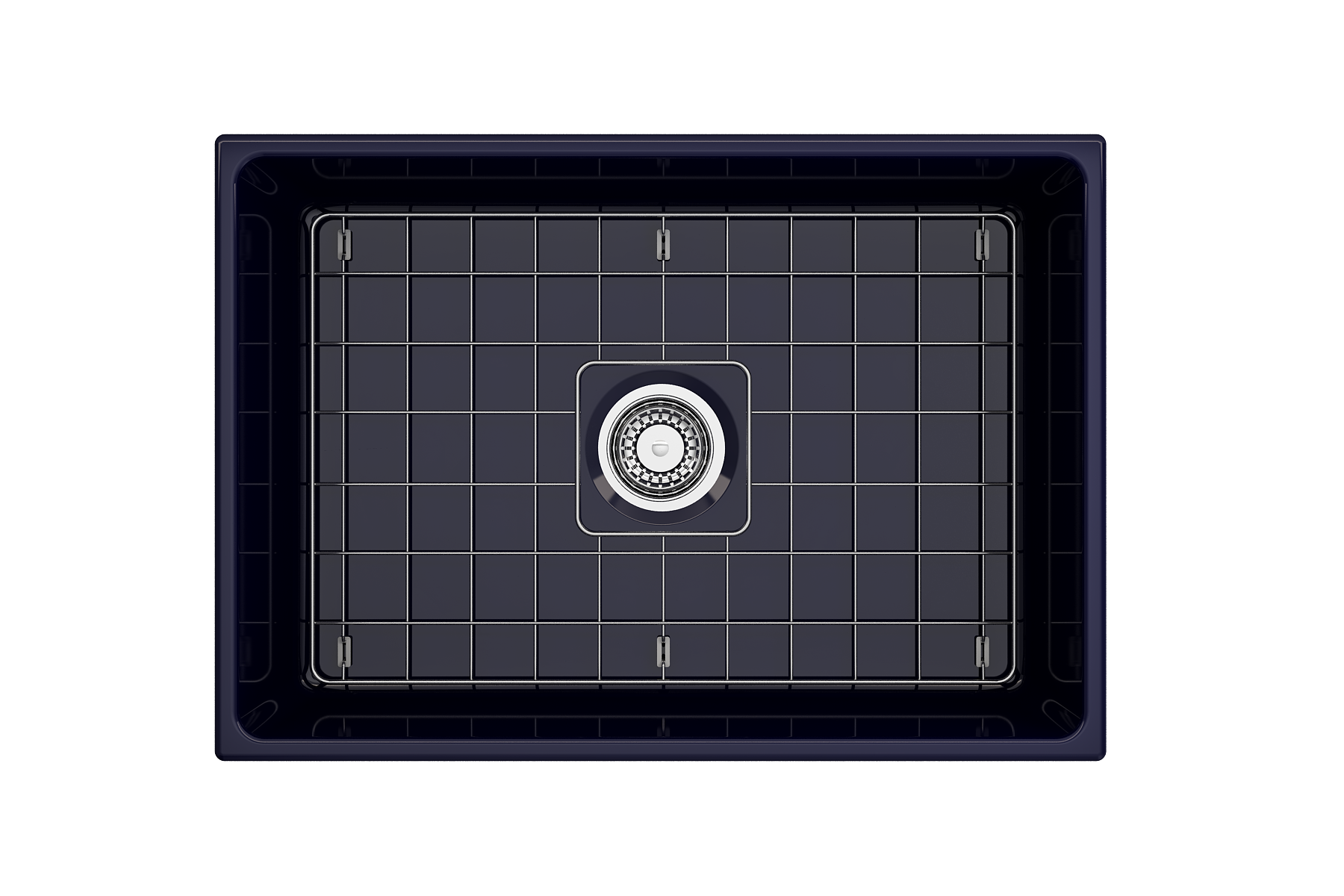 Alternate Image for BOCCHI Contempo 27" Fireclay Farmhouse Apron Single Bowl Kitchen Sink, Sapphire Blue, 1356-010-0120