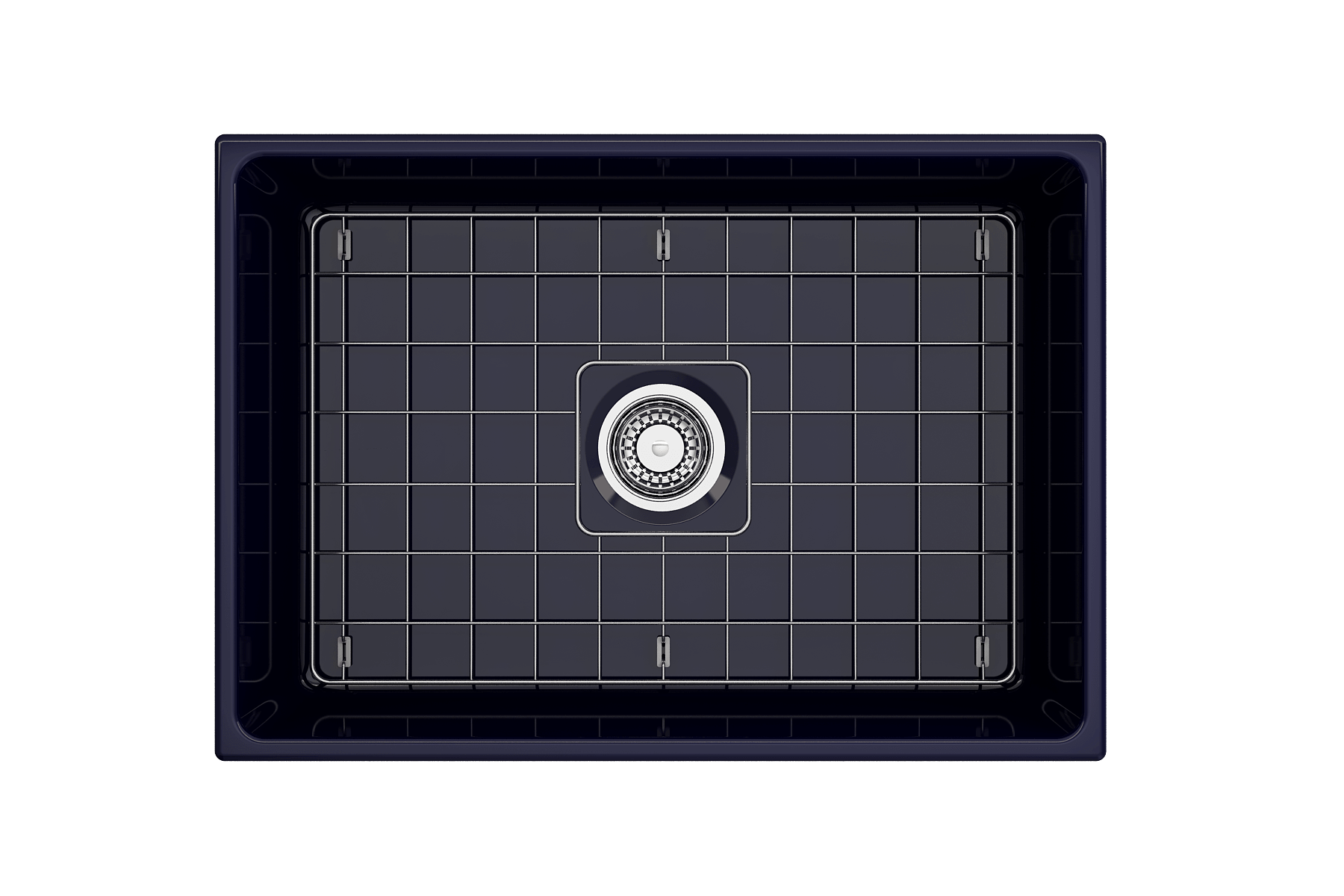 Alternate Image for BOCCHI Contempo 27" Fireclay Farmhouse Apron Single Bowl Kitchen Sink, Sapphire Blue, 1356-010-0120