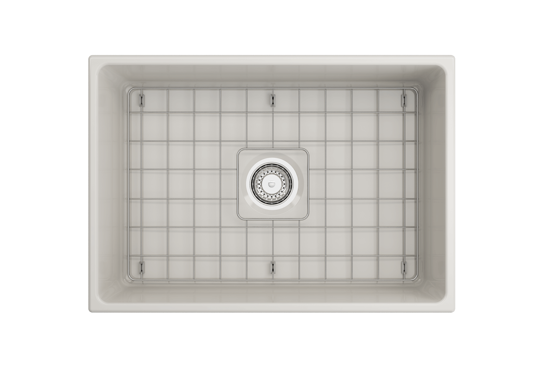 Alternate Image for BOCCHI Contempo 27" Fireclay Farmhouse Apron Single Bowl Kitchen Sink, Biscuit, 1356-014-0120