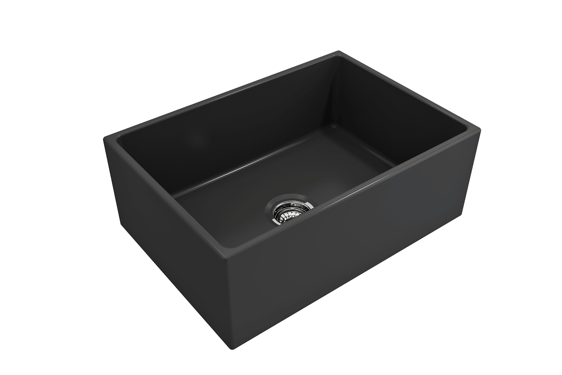 Alternate Image for BOCCHI Contempo 27" Fireclay Farmhouse Apron Single Bowl Kitchen Sink, Matte Dark Gray, 1356-020-0120