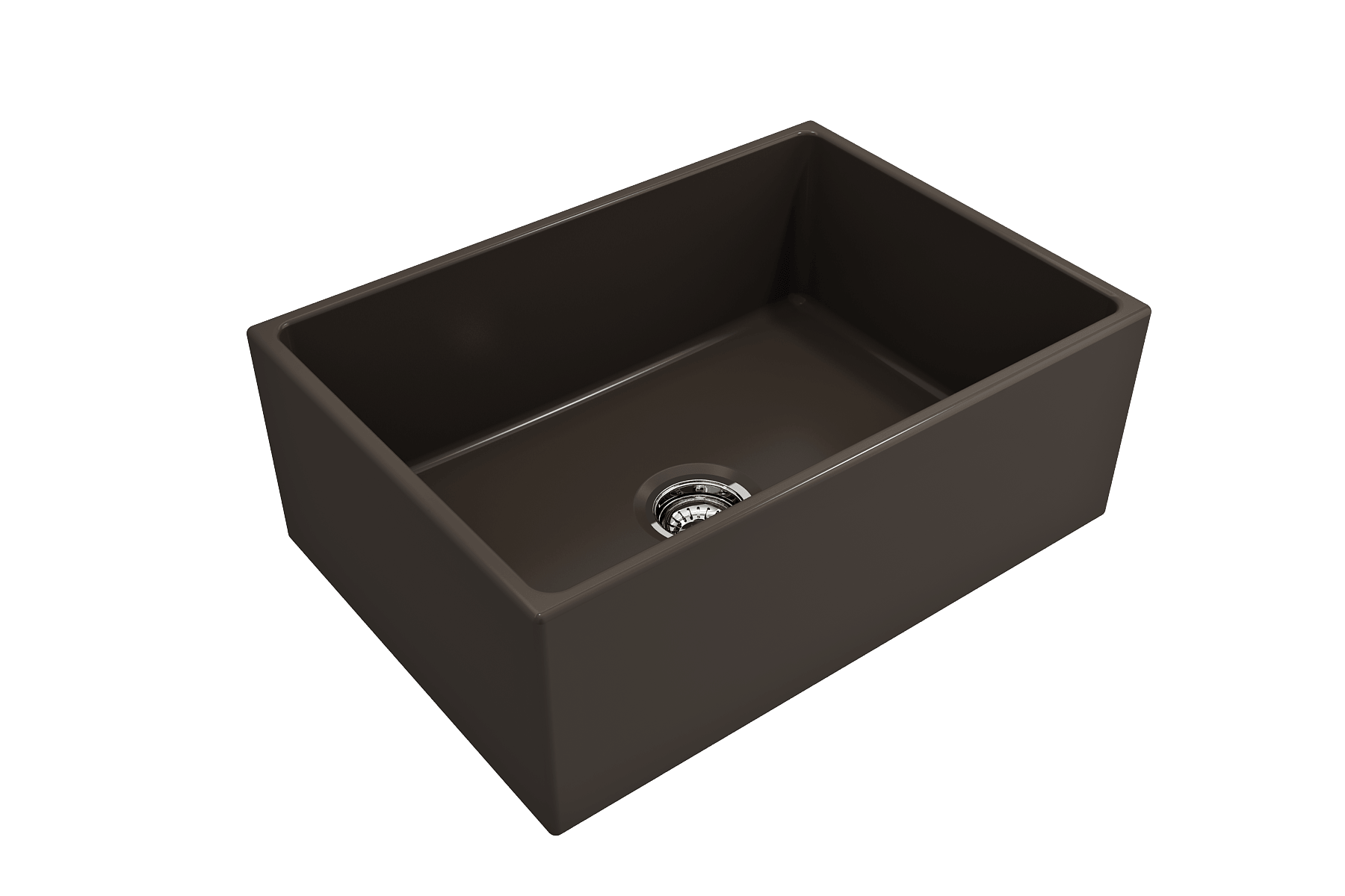 Alternate Image for BOCCHI Contempo 27" Fireclay Farmhouse Apron Single Bowl Kitchen Sink, Matte Brown, 1356-025-0120