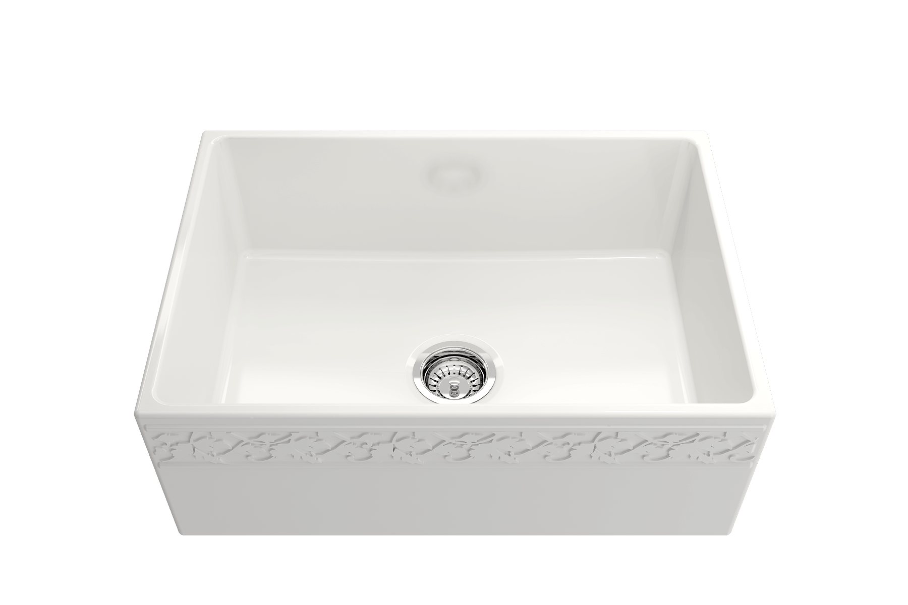 Alternate Image for BOCCHI Vigneto 27" Fireclay Farmhouse Apron Single Bowl Kitchen Sink, White, 1357-001-0120