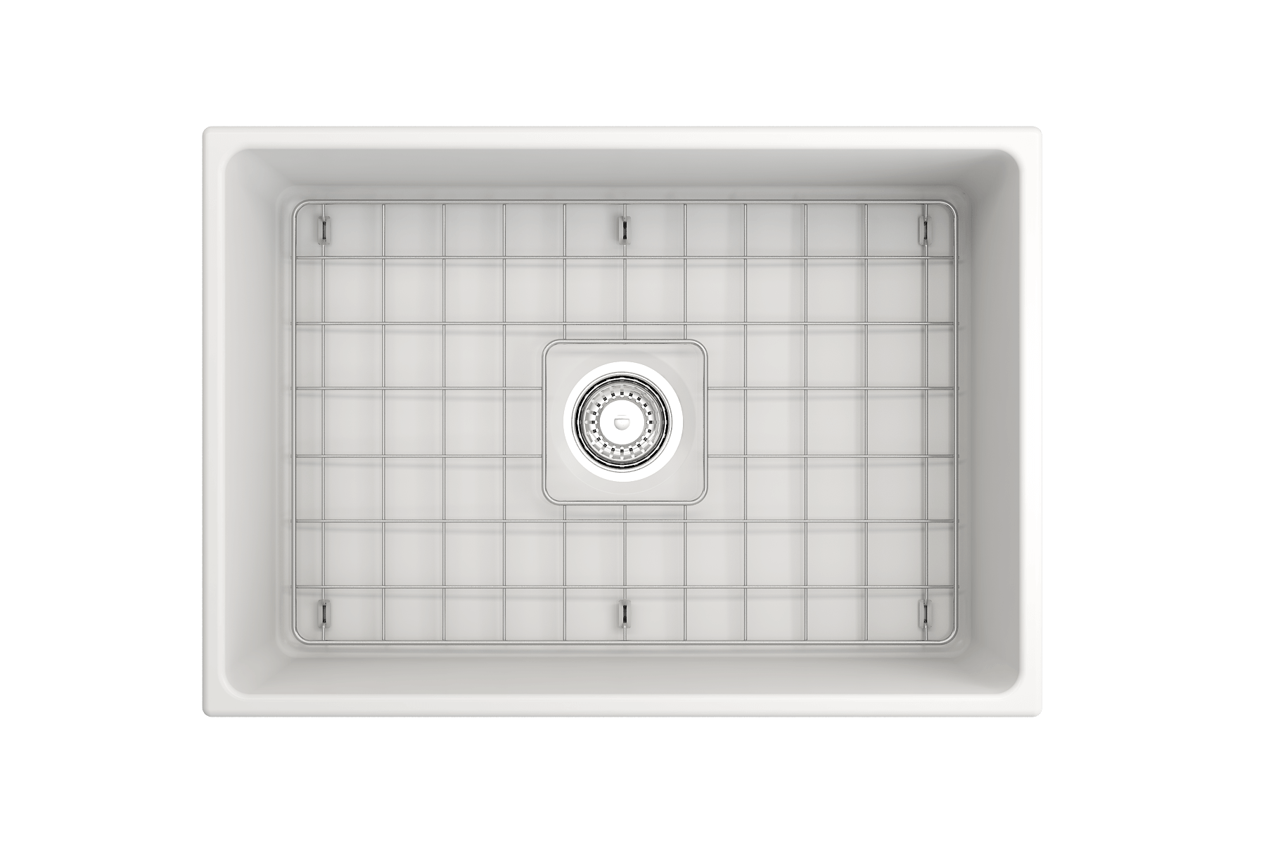 Alternate Image for BOCCHI Vigneto 27" Fireclay Farmhouse Apron Single Bowl Kitchen Sink, Matte White, 1357-002-0120