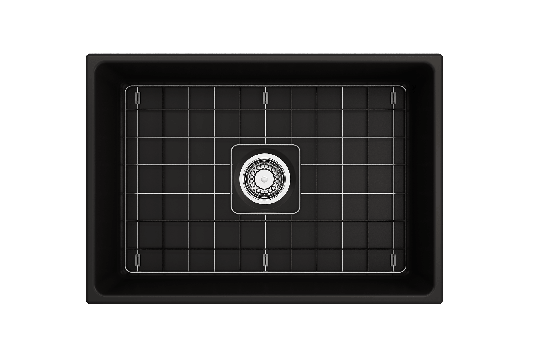 Alternate Image for BOCCHI Vigneto 27" Fireclay Farmhouse Apron Single Bowl Kitchen Sink, Matte Black, 1357-004-0120
