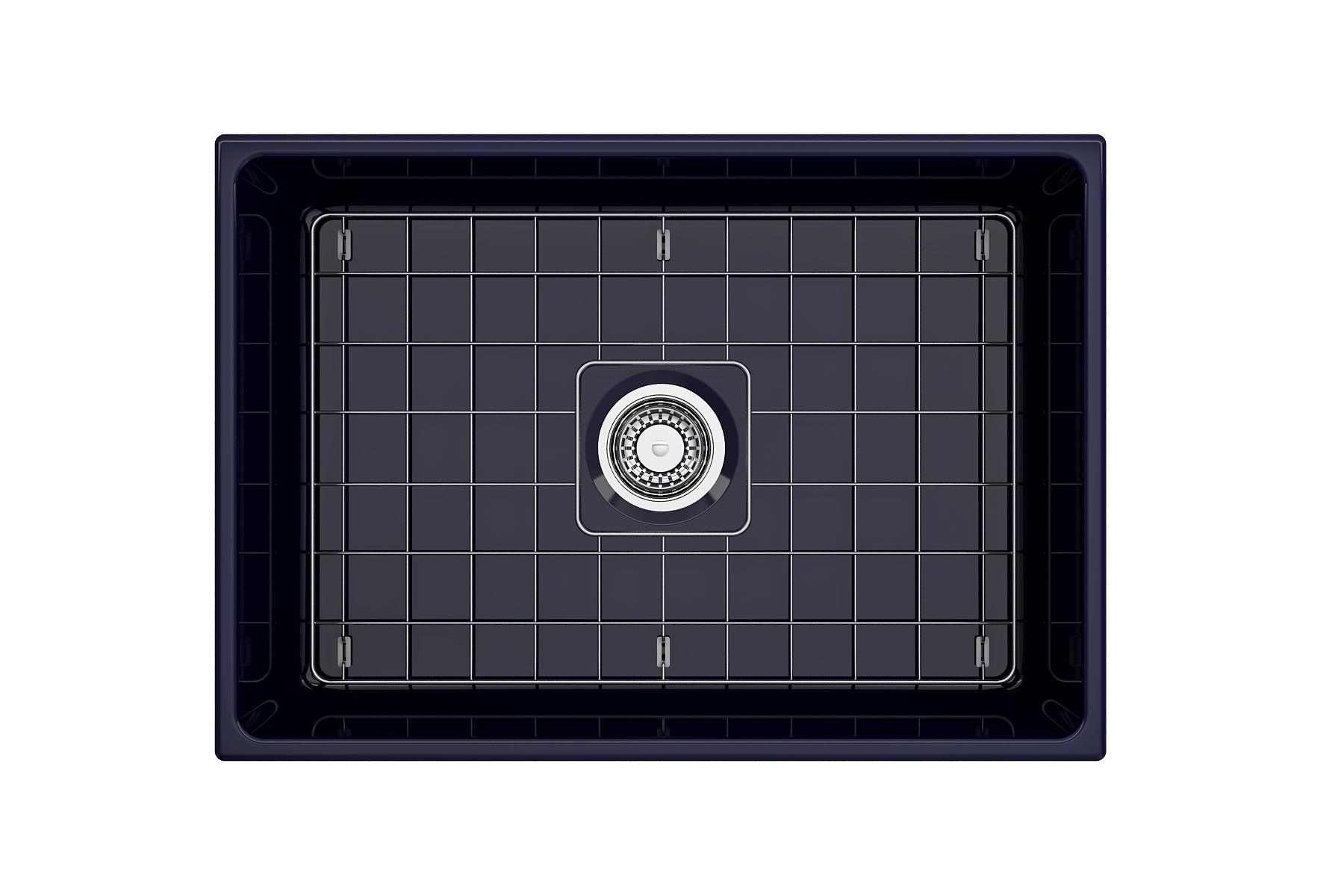 Alternate Image for BOCCHI Vigneto 27" Fireclay Farmhouse Apron Single Bowl Kitchen Sink, Sapphire Blue, 1357-010-0120