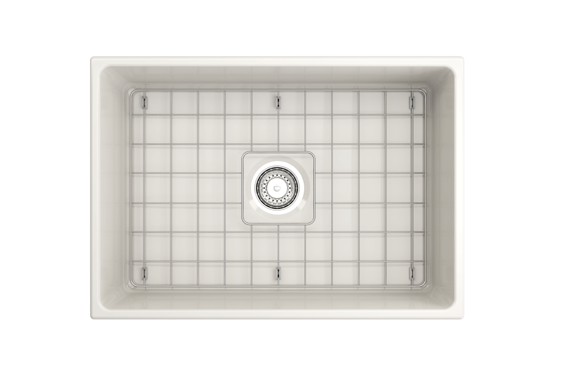 Alternate Image for BOCCHI Vigneto 27" Fireclay Farmhouse Apron Single Bowl Kitchen Sink, Biscuit, 1357-014-0120