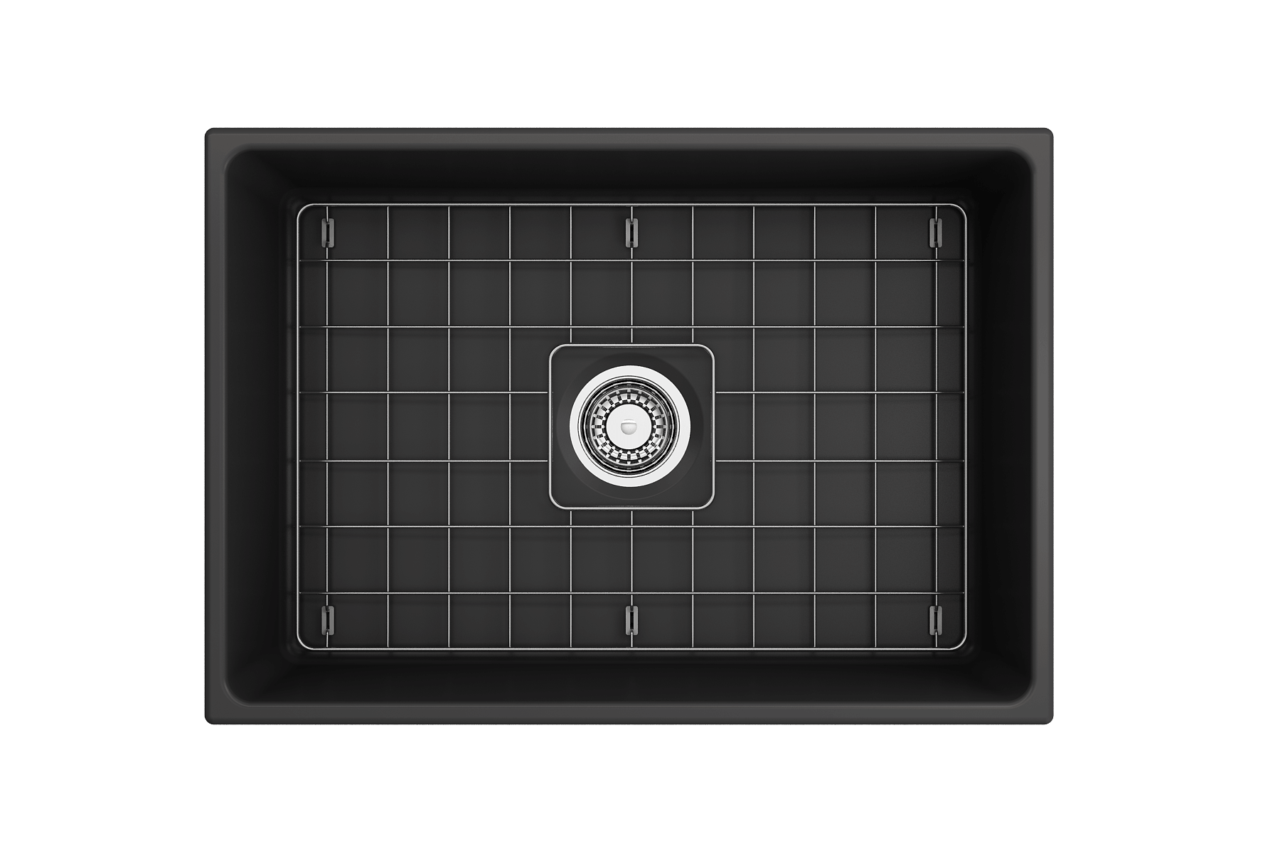 Alternate Image for BOCCHI Vigneto 27" Fireclay Farmhouse Apron Single Bowl Kitchen Sink, Matte Dark Gray, 1357-020-0120