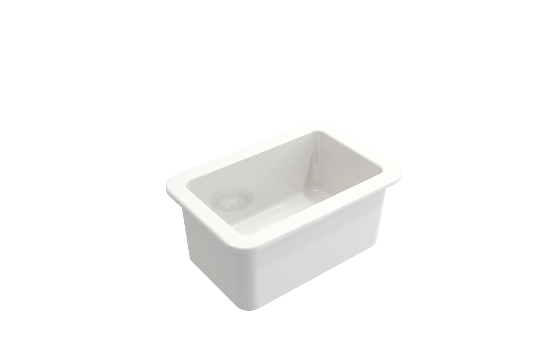 Alternate Image for BOCCHI Sotto 12" Fireclay Undermount Single Bowl Bar Sink with Strainer, White, 1358-001-0120
