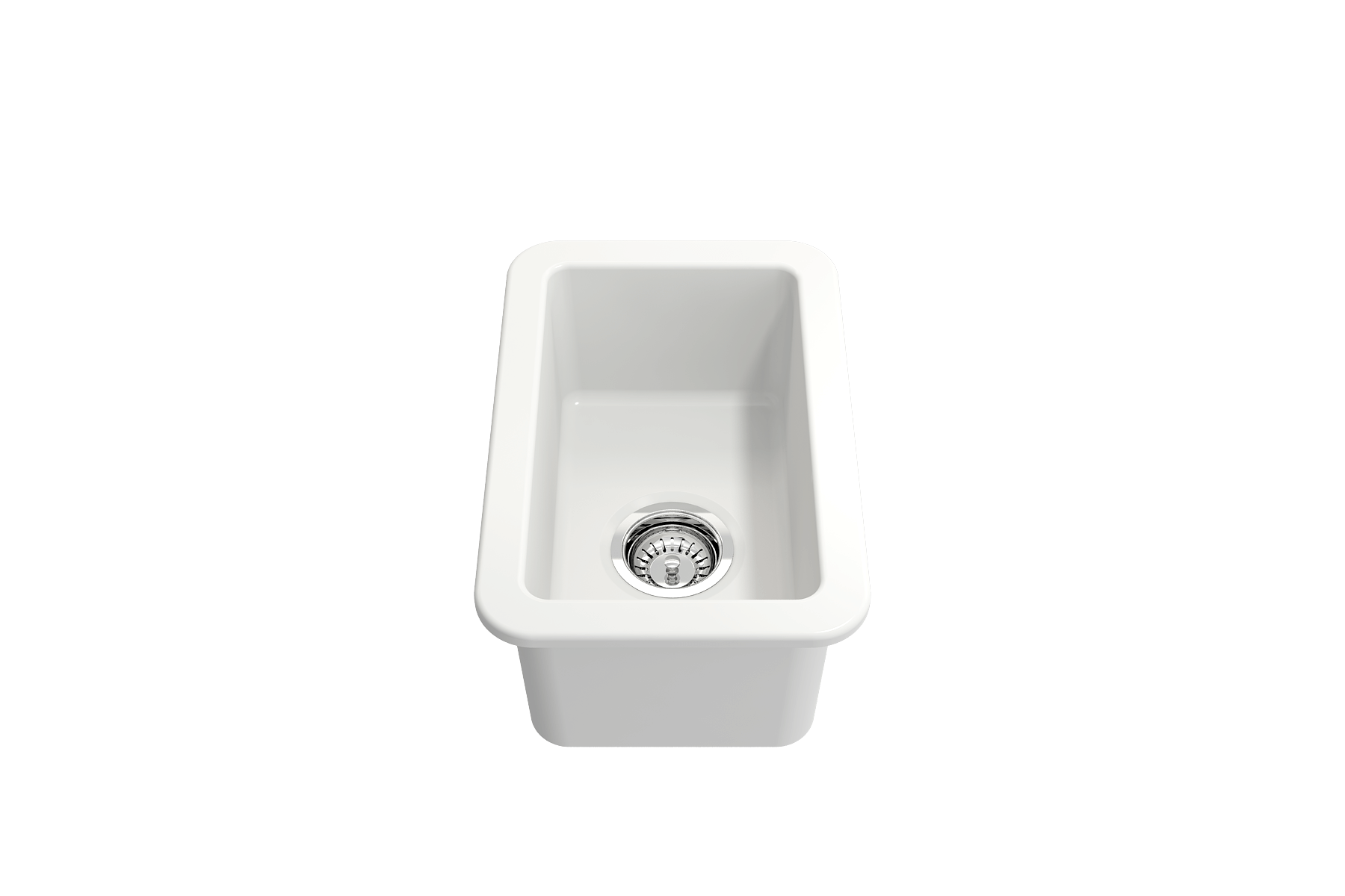 Alternate Image for BOCCHI Sotto 12" Fireclay Undermount Single Bowl Bar Sink with Strainer, Matte White, 1358-002-0120