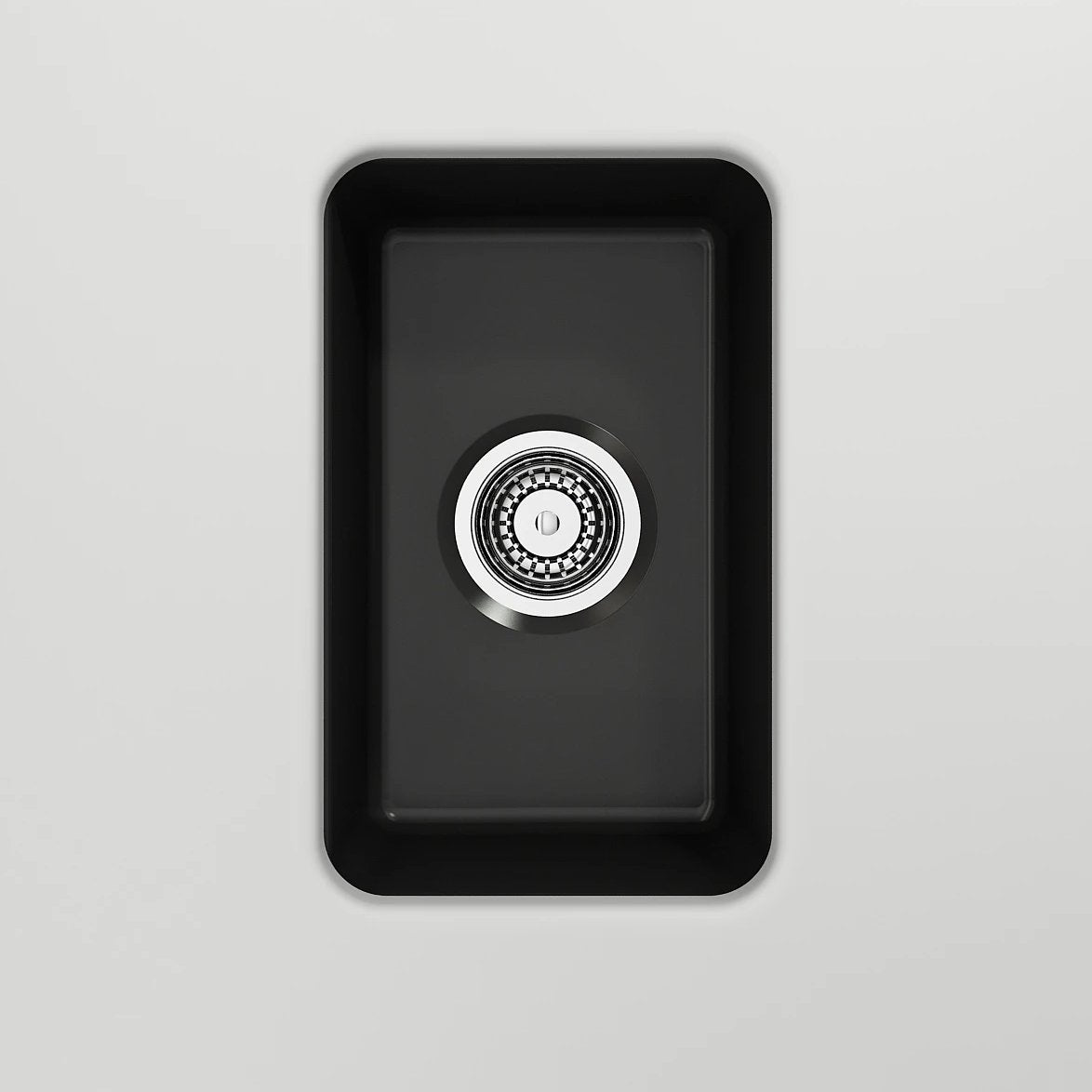 Alternate Image for BOCCHI Sotto 12" Fireclay Undermount Single Bowl Bar Sink with Strainer, Matte Black, 1358-004-0120