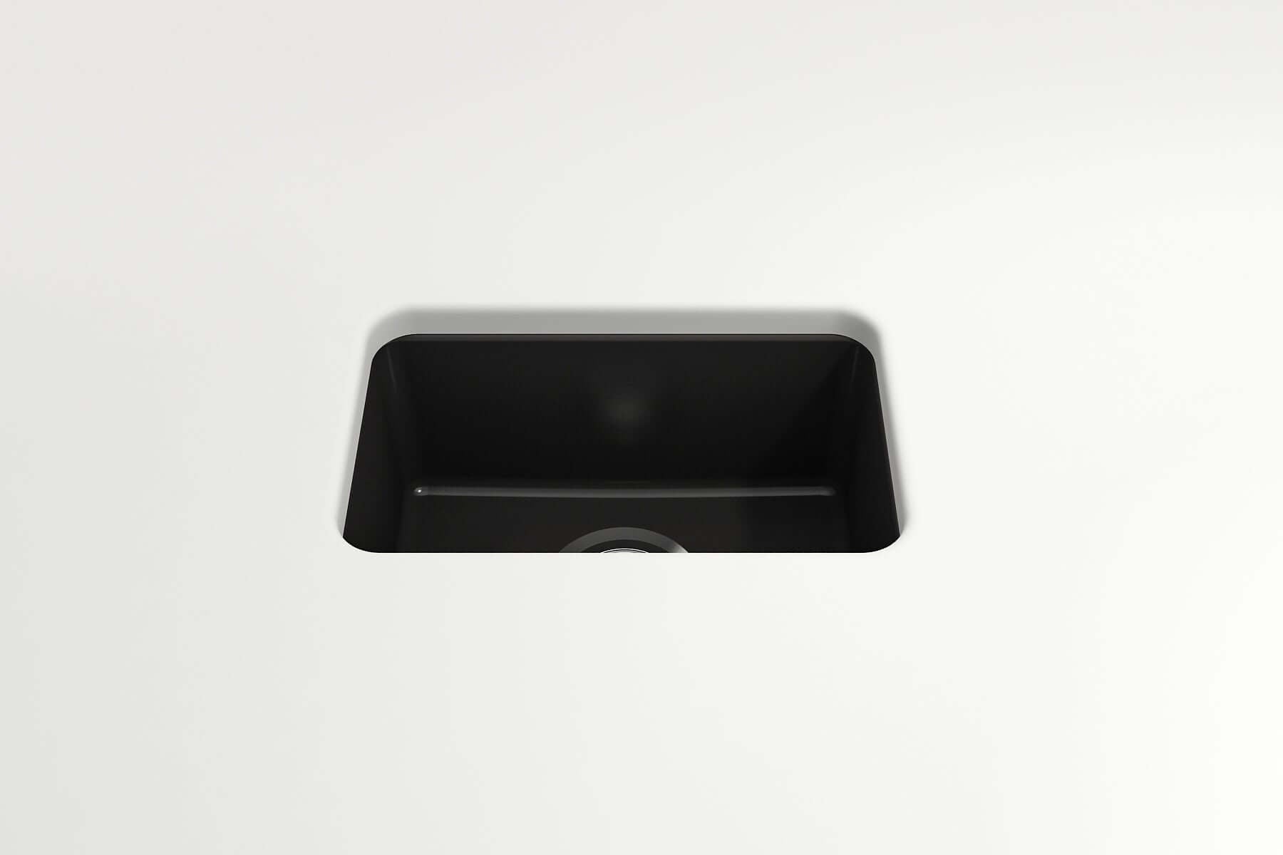 Alternate Image for BOCCHI Sotto 12" Fireclay Undermount Single Bowl Bar Sink with Strainer, Matte Black, 1358-004-0120