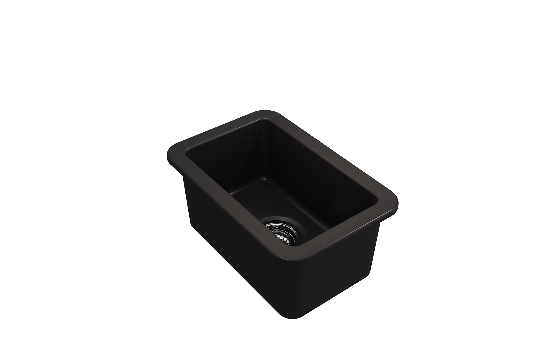 Alternate Image for BOCCHI Sotto 12" Fireclay Undermount Single Bowl Bar Sink with Strainer, Matte Black, 1358-004-0120