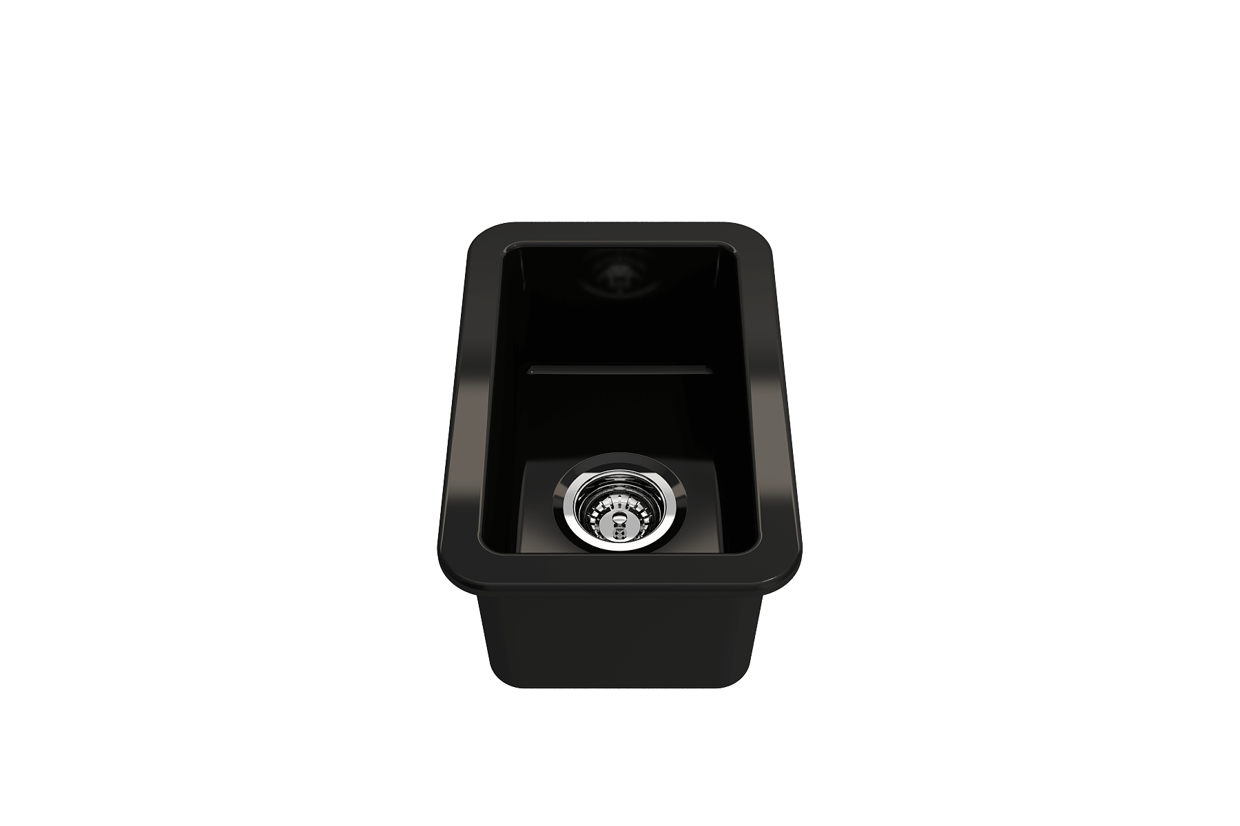 Alternate Image for BOCCHI Sotto 12" Fireclay Undermount Single Bowl Bar Sink with Strainer, Black, 1358-005-0120