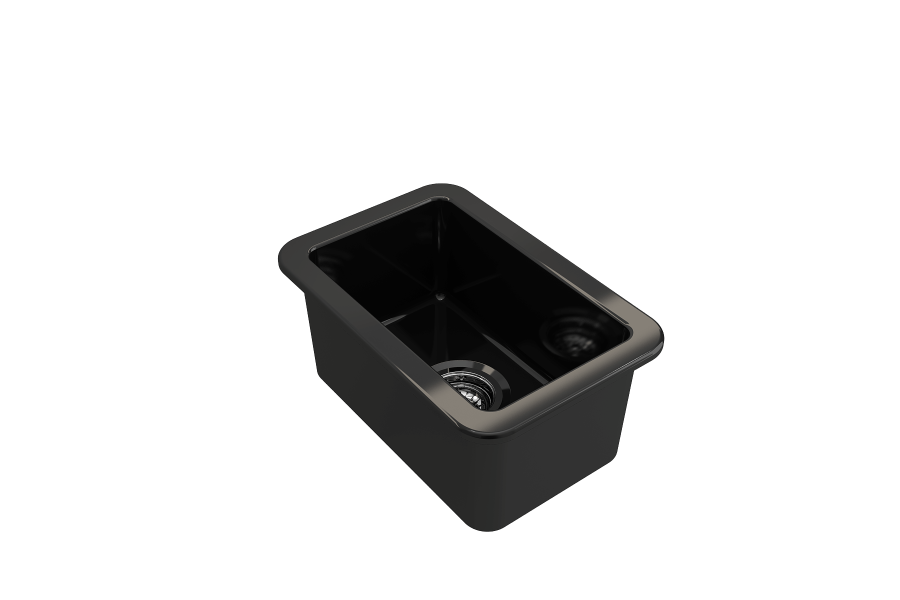 Alternate Image for BOCCHI Sotto 12" Fireclay Undermount Single Bowl Bar Sink with Strainer, Black, 1358-005-0120