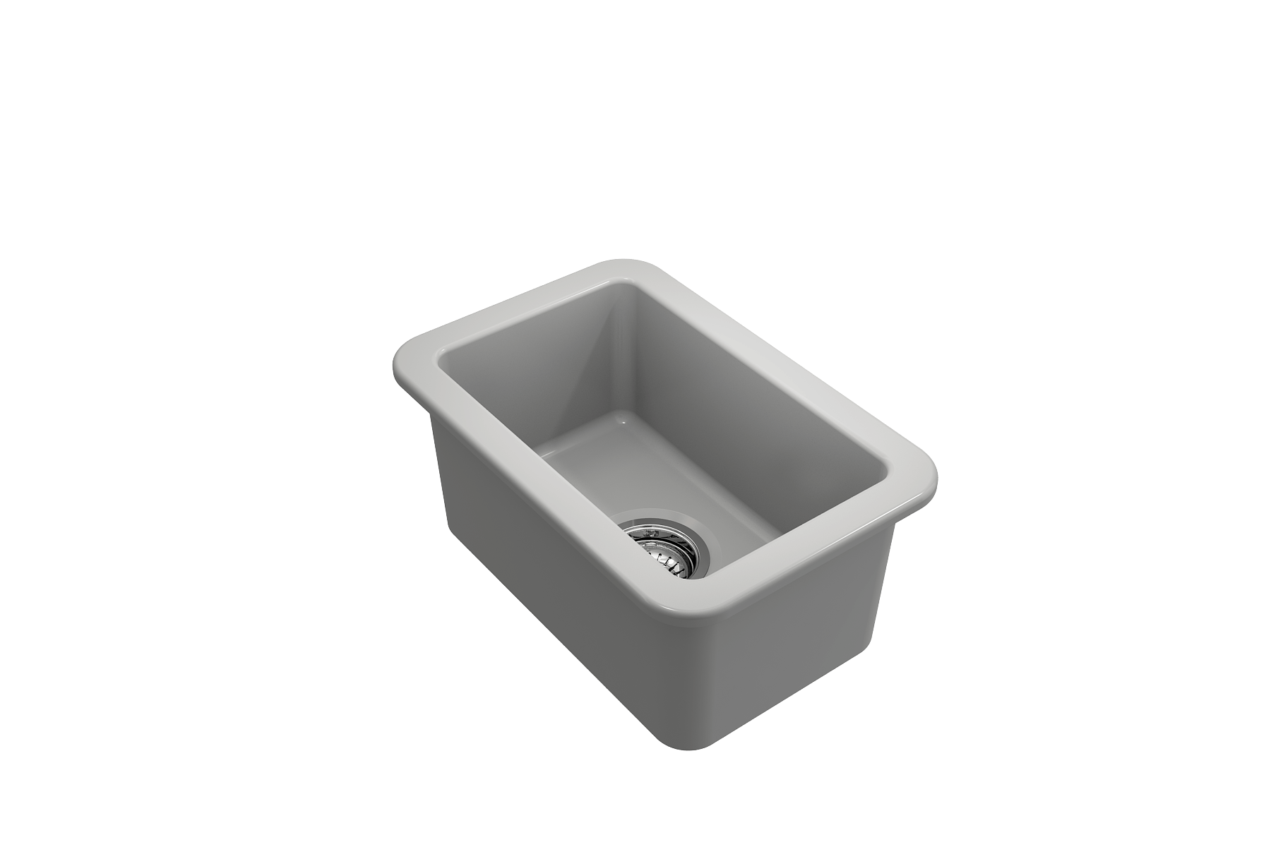 Alternate Image for BOCCHI Sotto 12" Fireclay Undermount Single Bowl Bar Sink with Strainer, Matte Gray, 1358-006-0120