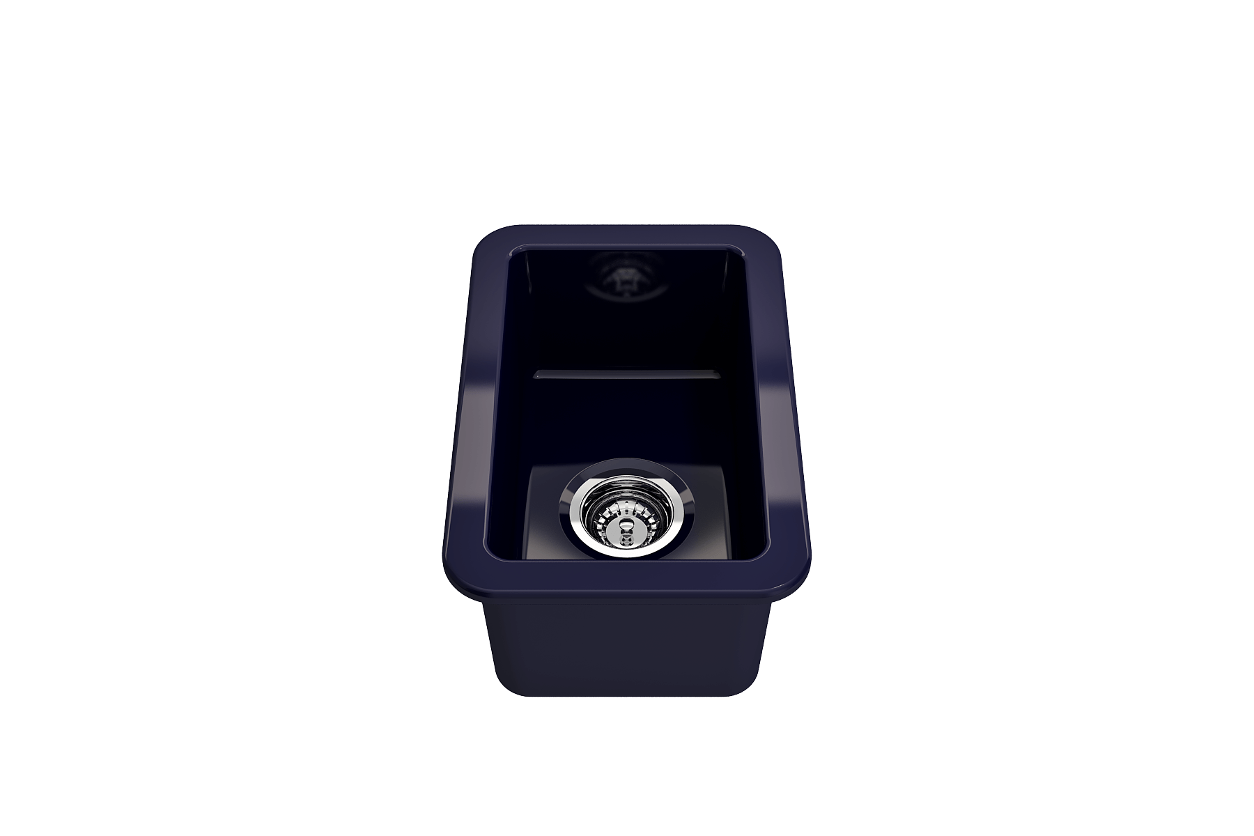 Alternate Image for BOCCHI Sotto 12" Fireclay Undermount Single Bowl Bar Sink with Strainer, Sapphire Blue, 1358-010-0120