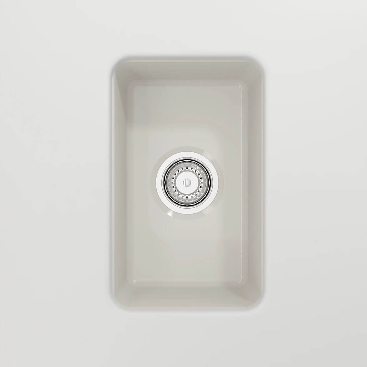 Alternate Image for BOCCHI Sotto 12" Fireclay Undermount Single Bowl Bar Sink with Strainer, Biscuit, 1358-014-0120