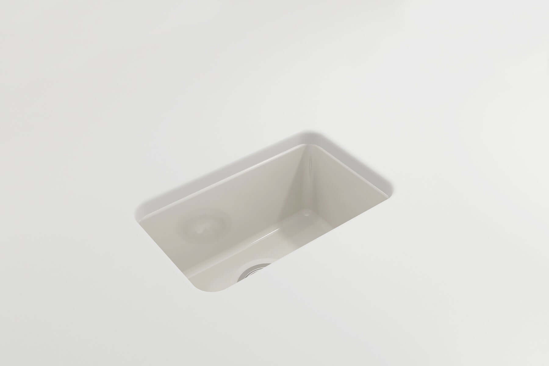 Alternate Image for BOCCHI Sotto 12" Fireclay Undermount Single Bowl Bar Sink with Strainer, Biscuit, 1358-014-0120