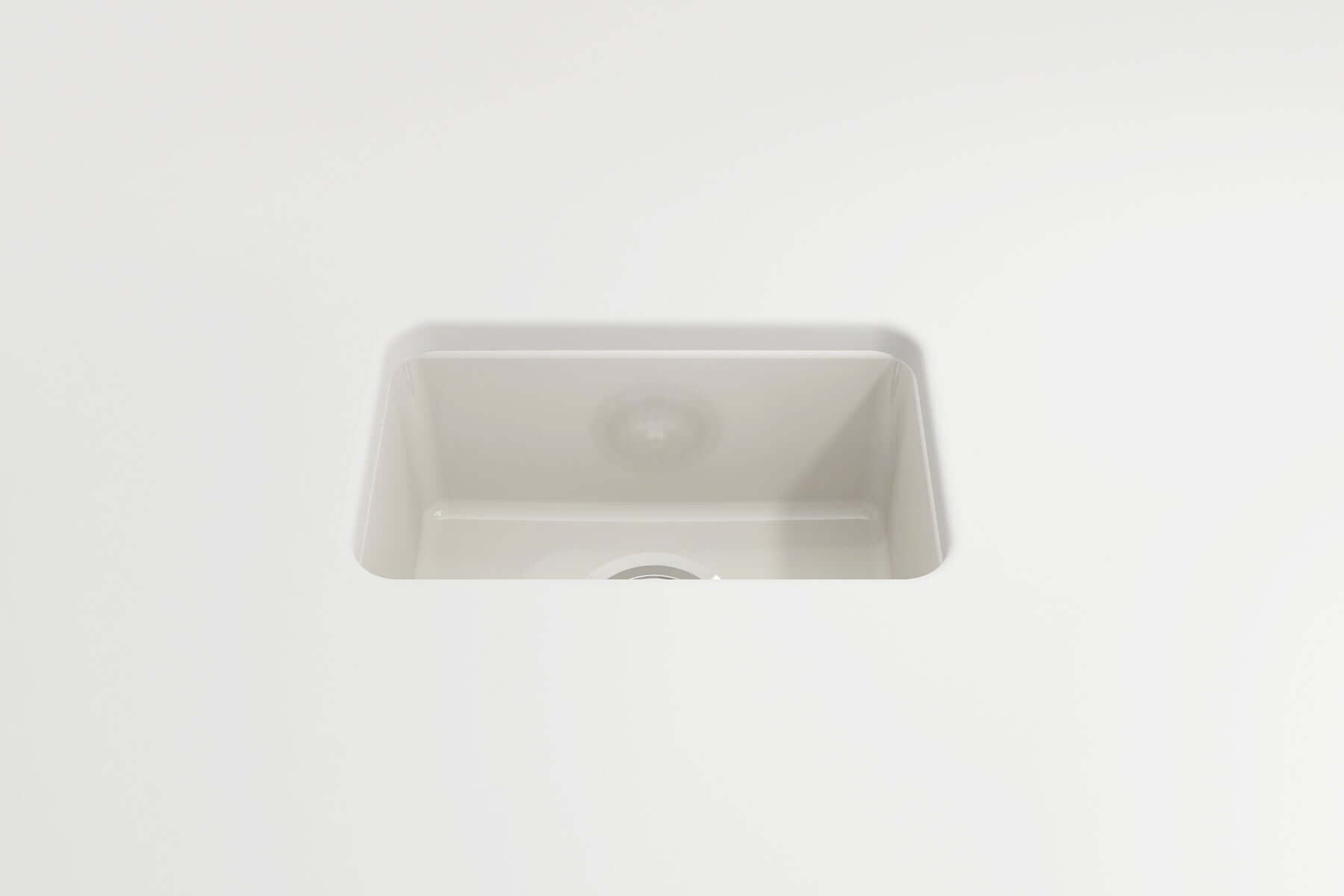 Alternate Image for BOCCHI Sotto 12" Fireclay Undermount Single Bowl Bar Sink with Strainer, Biscuit, 1358-014-0120