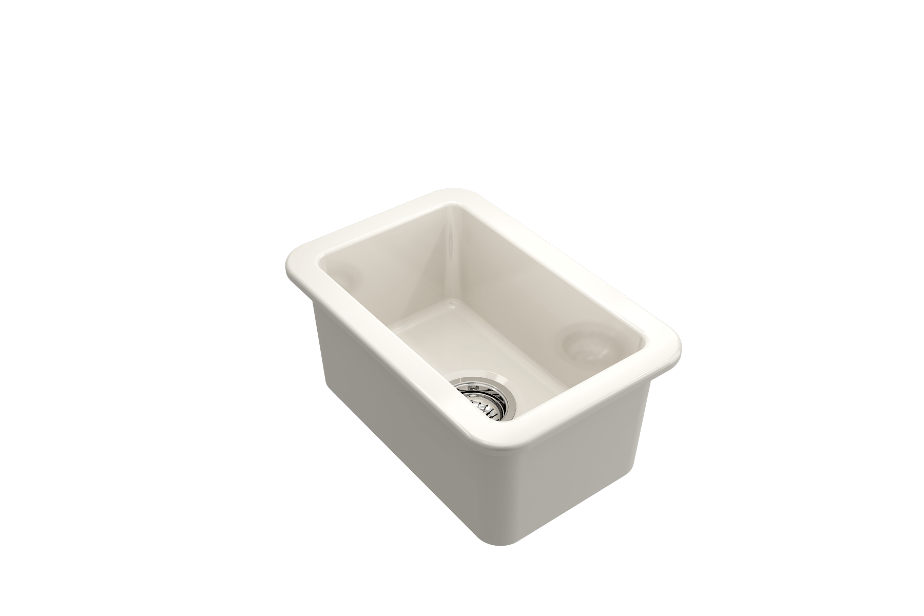 Alternate Image for BOCCHI Sotto 12" Fireclay Undermount Single Bowl Bar Sink with Strainer, Biscuit, 1358-014-0120