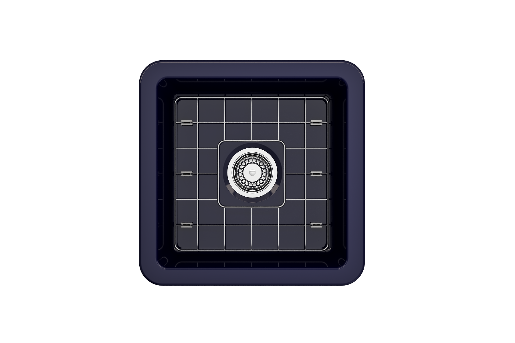 Alternate Image for BOCCHI Sotto 18" Fireclay Undermount Single Bowl Bar Sink with Protective Bottom Grid and Strainer, Sapphire Blue, 1359-010-0120