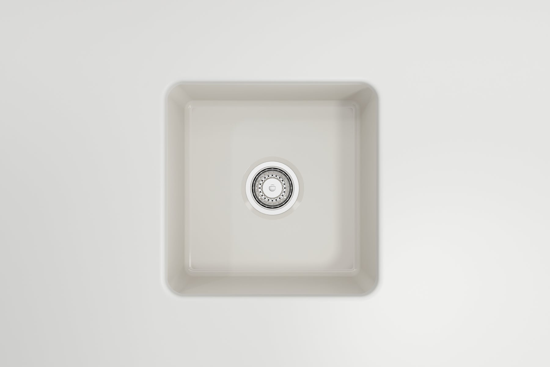 Alternate Image for BOCCHI Sotto 18" Fireclay Undermount Single Bowl Bar Sink with Protective Bottom Grid and Strainer, Biscuit, 1359-014-0120