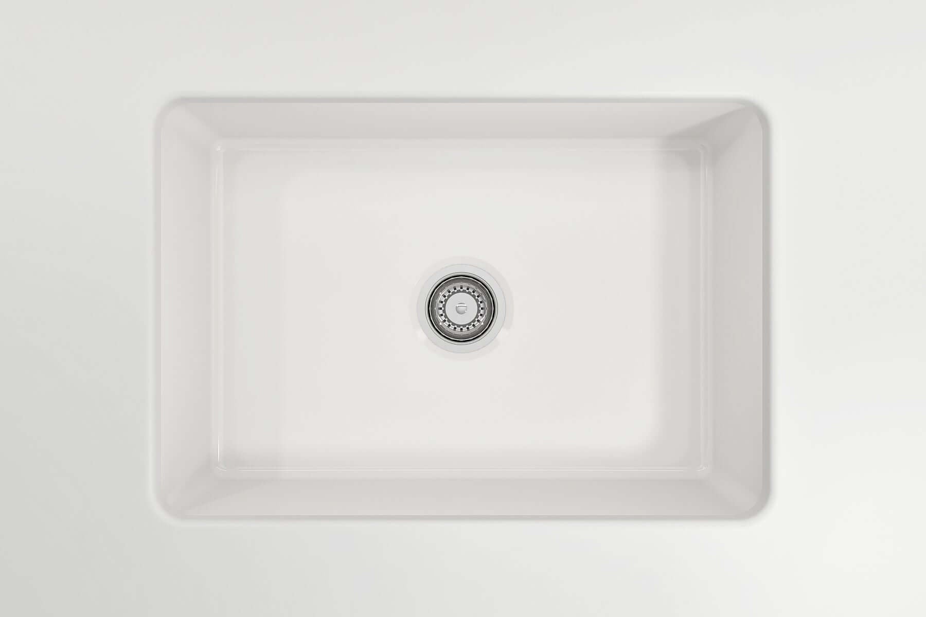 Alternate Image for BOCCHI Sotto 27" Fireclay Dual Mount Single Bowl Kitchen Sink, White, 1360-001-0120