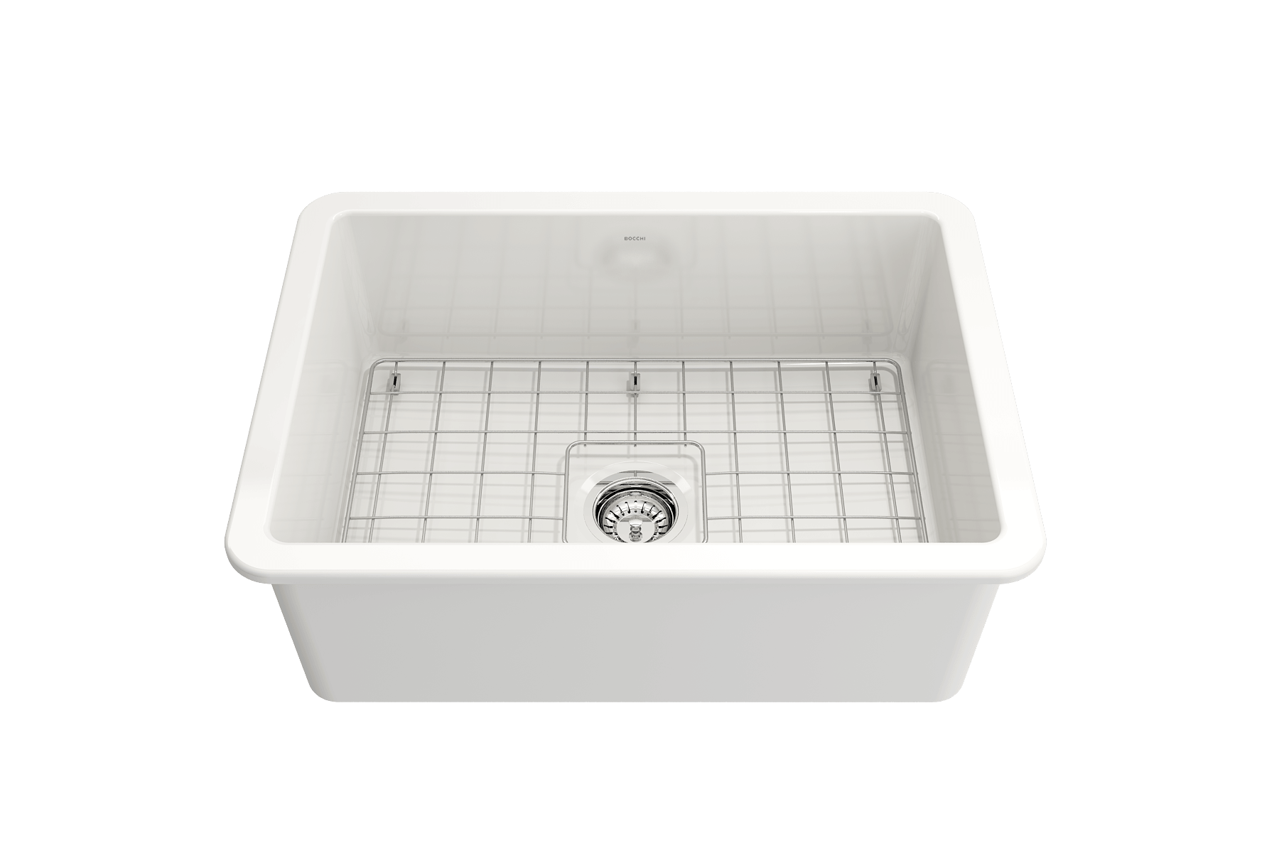Alternate Image for BOCCHI Sotto 27" Fireclay Dual Mount Single Bowl Kitchen Sink, White, 1360-001-0120