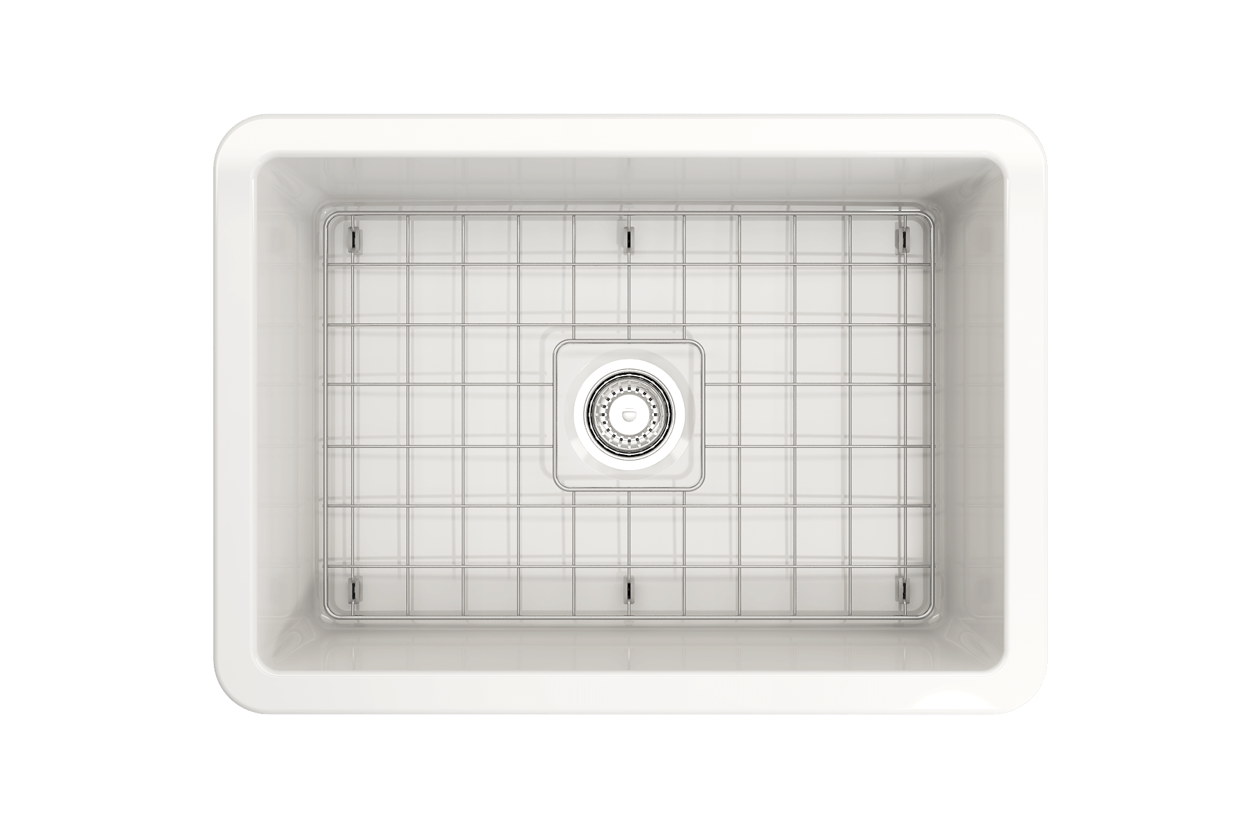 Alternate Image for BOCCHI Sotto 27" Fireclay Dual Mount Single Bowl Kitchen Sink, White, 1360-001-0120
