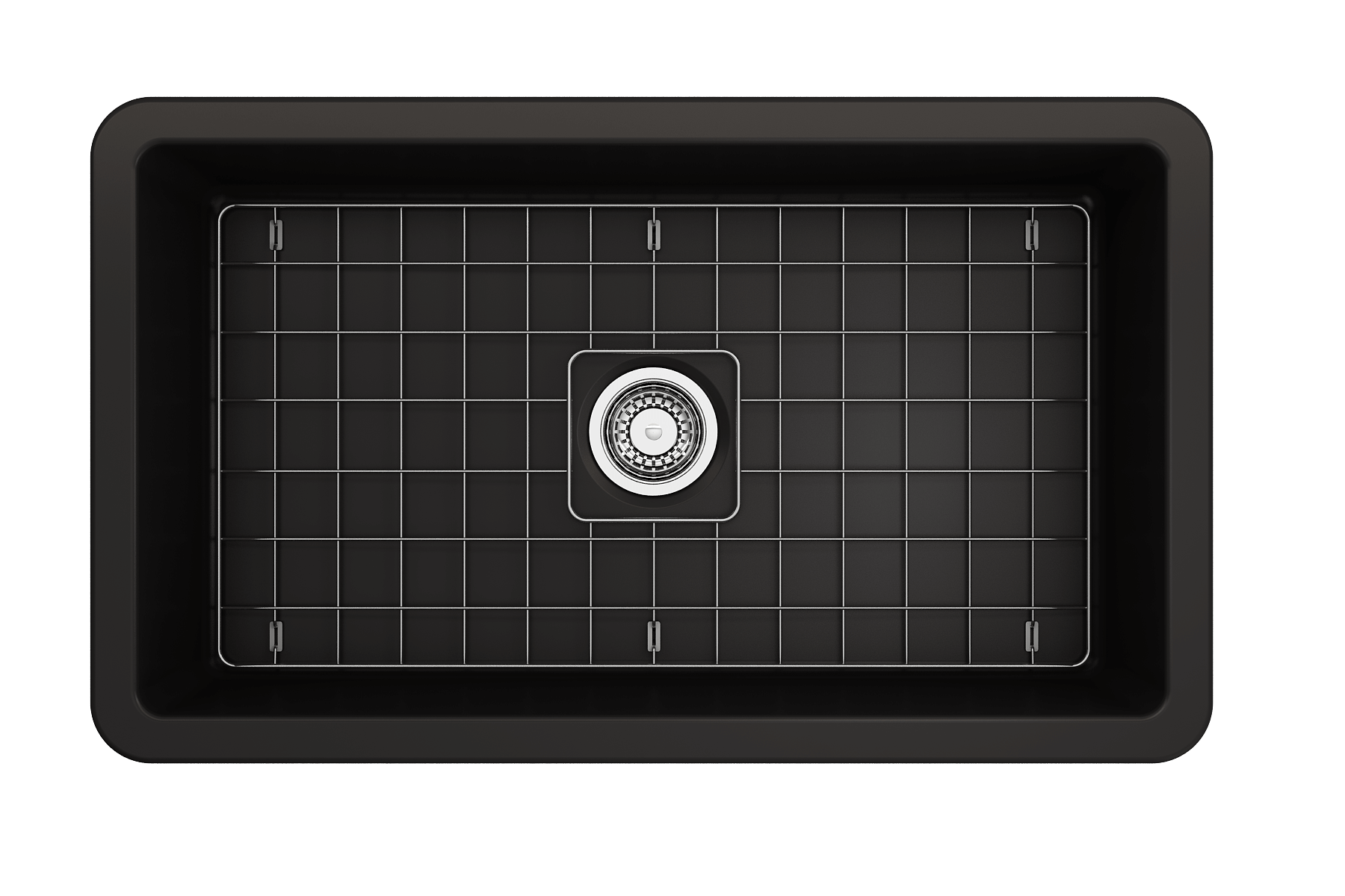 Alternate Image for BOCCHI Sotto 32" Fireclay Undermount Single Bowl Kitchen Sink, Matte Black, 1362-004-0120