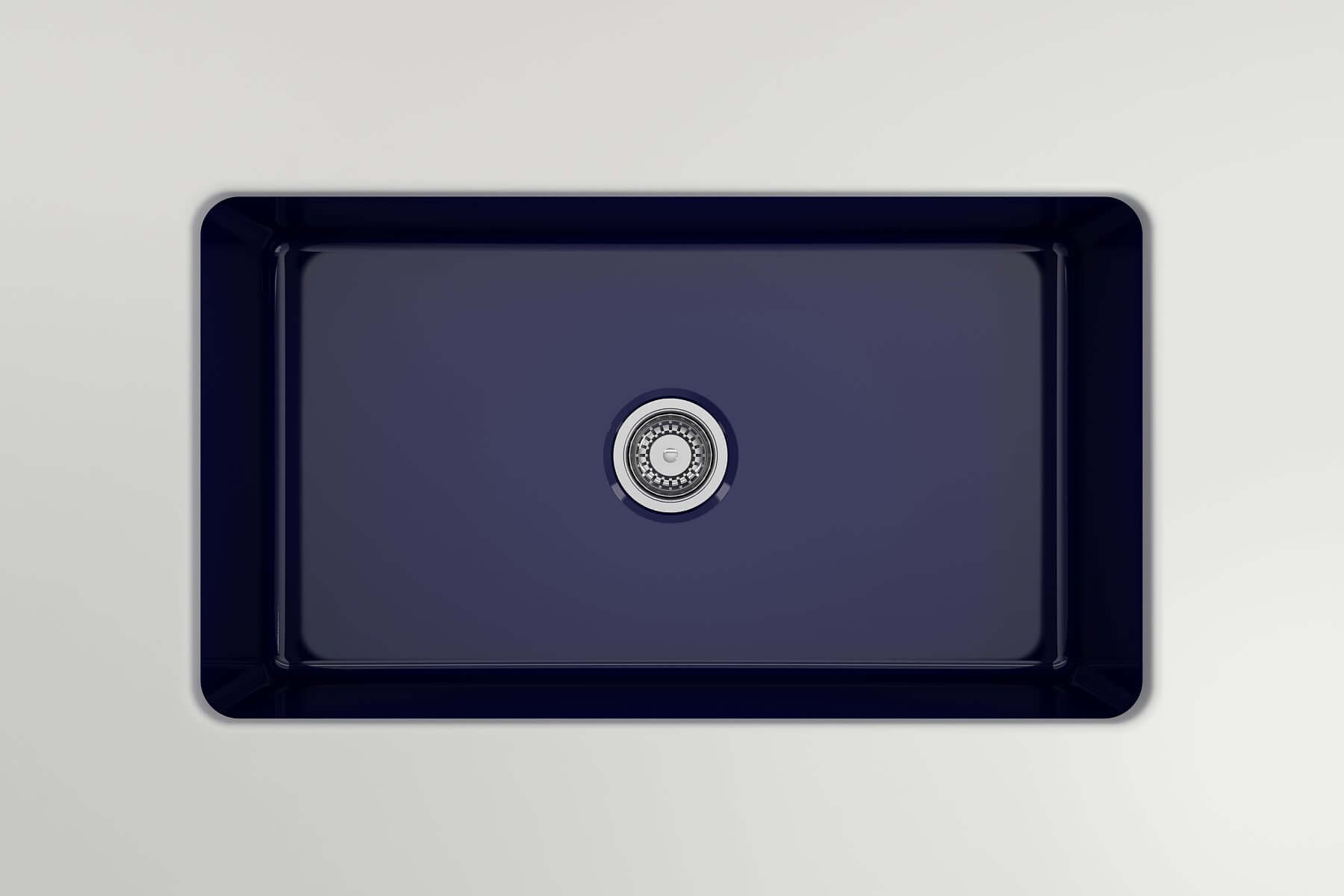 Alternate Image for BOCCHI Sotto 32" Fireclay Undermount Single Bowl Kitchen Sink, Sapphire Blue, 1362-010-0120