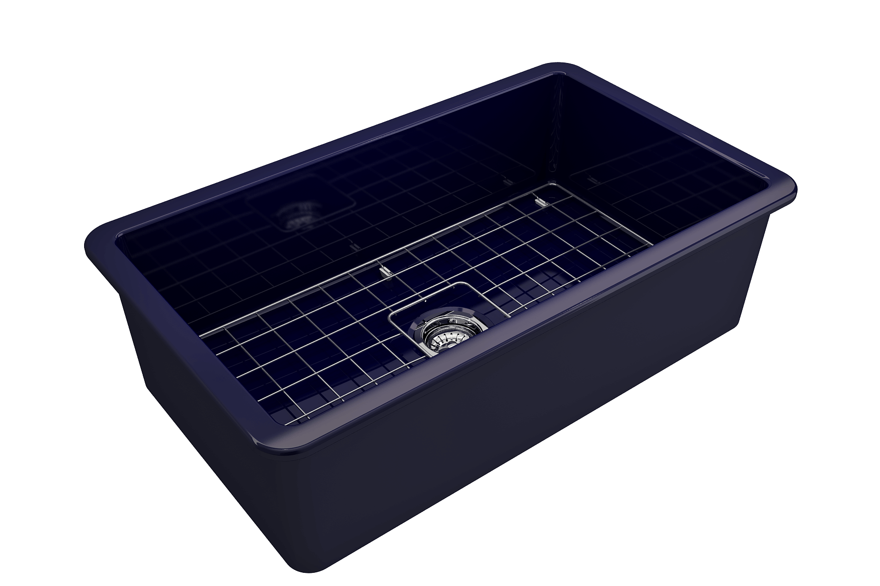 Alternate Image for BOCCHI Sotto 32" Fireclay Undermount Single Bowl Kitchen Sink, Sapphire Blue, 1362-010-0120