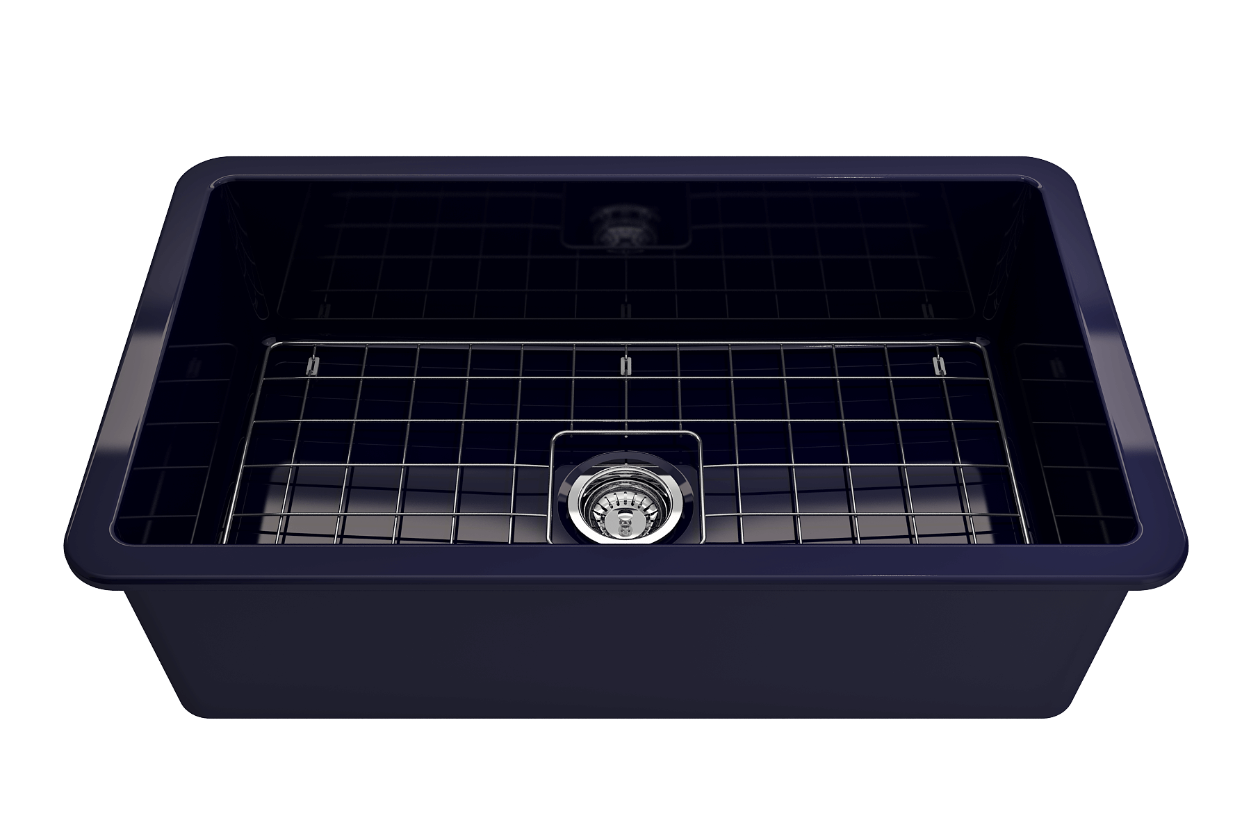 Alternate Image for BOCCHI Sotto 32" Fireclay Undermount Single Bowl Kitchen Sink, Sapphire Blue, 1362-010-0120
