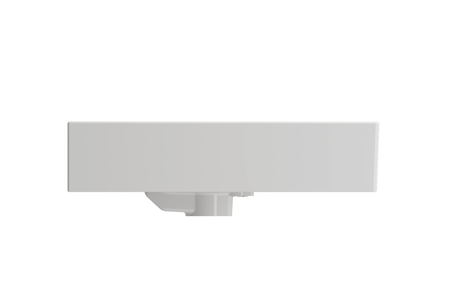 Alternate Image for BOCCHI Milano 24" Rectangle Wallmount Fireclay Bathroom Sink, White, Single Faucet Hole, 1376-001-0126