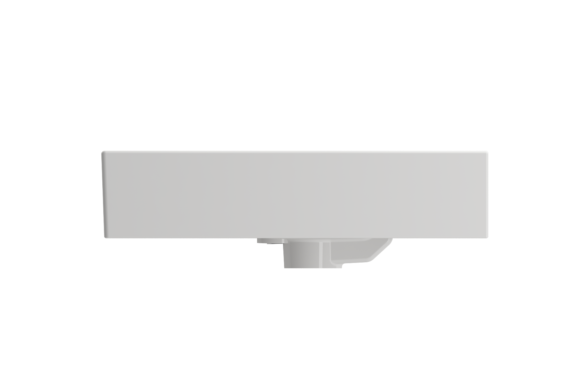 Alternate Image for BOCCHI Milano 24" Rectangle Wallmount Fireclay Bathroom Sink, White, Single Faucet Hole, 1376-001-0126
