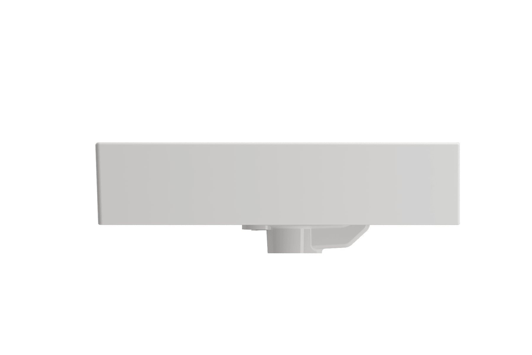 Alternate Image for BOCCHI Milano 24" Rectangle Wallmount Fireclay Bathroom Sink, White, Single Faucet Hole, 1376-001-0126