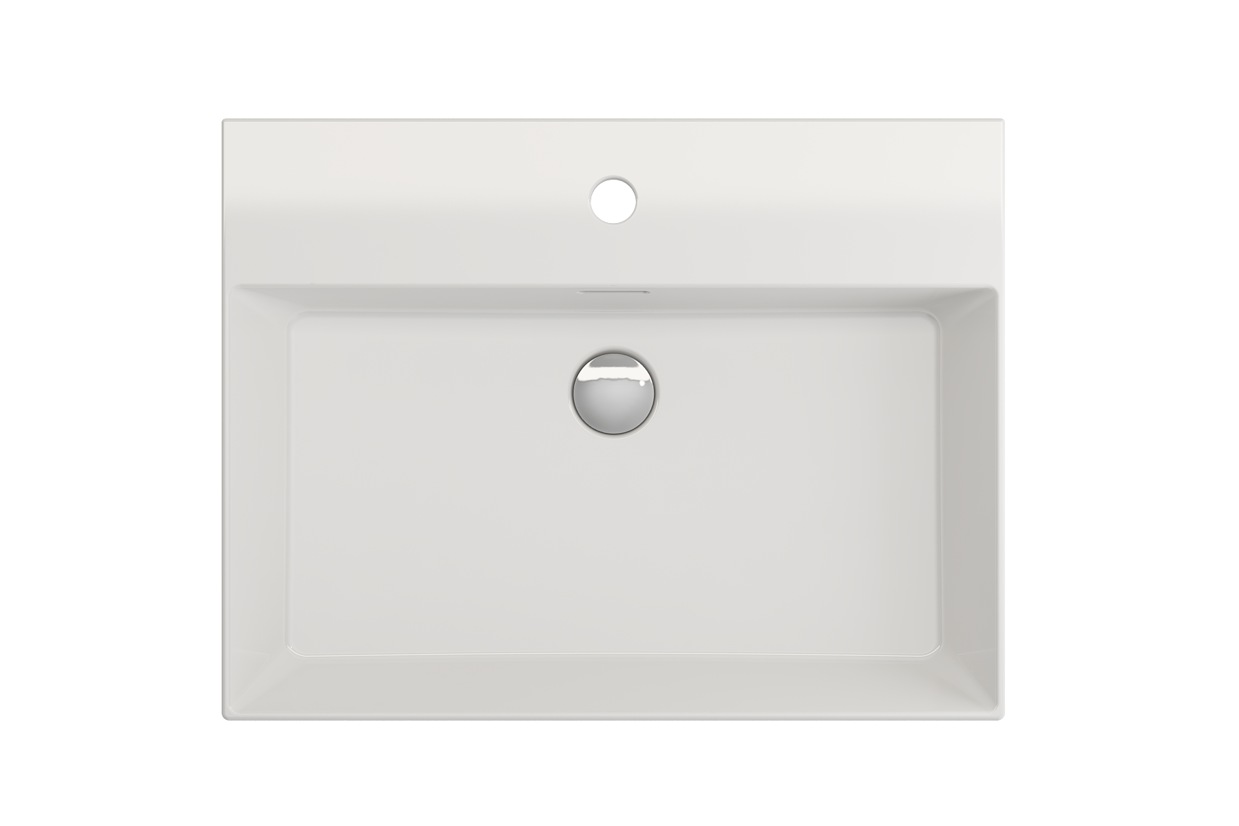 Alternate Image for BOCCHI Milano 24" Rectangle Wallmount Fireclay Bathroom Sink, White, Single Faucet Hole, 1376-001-0126