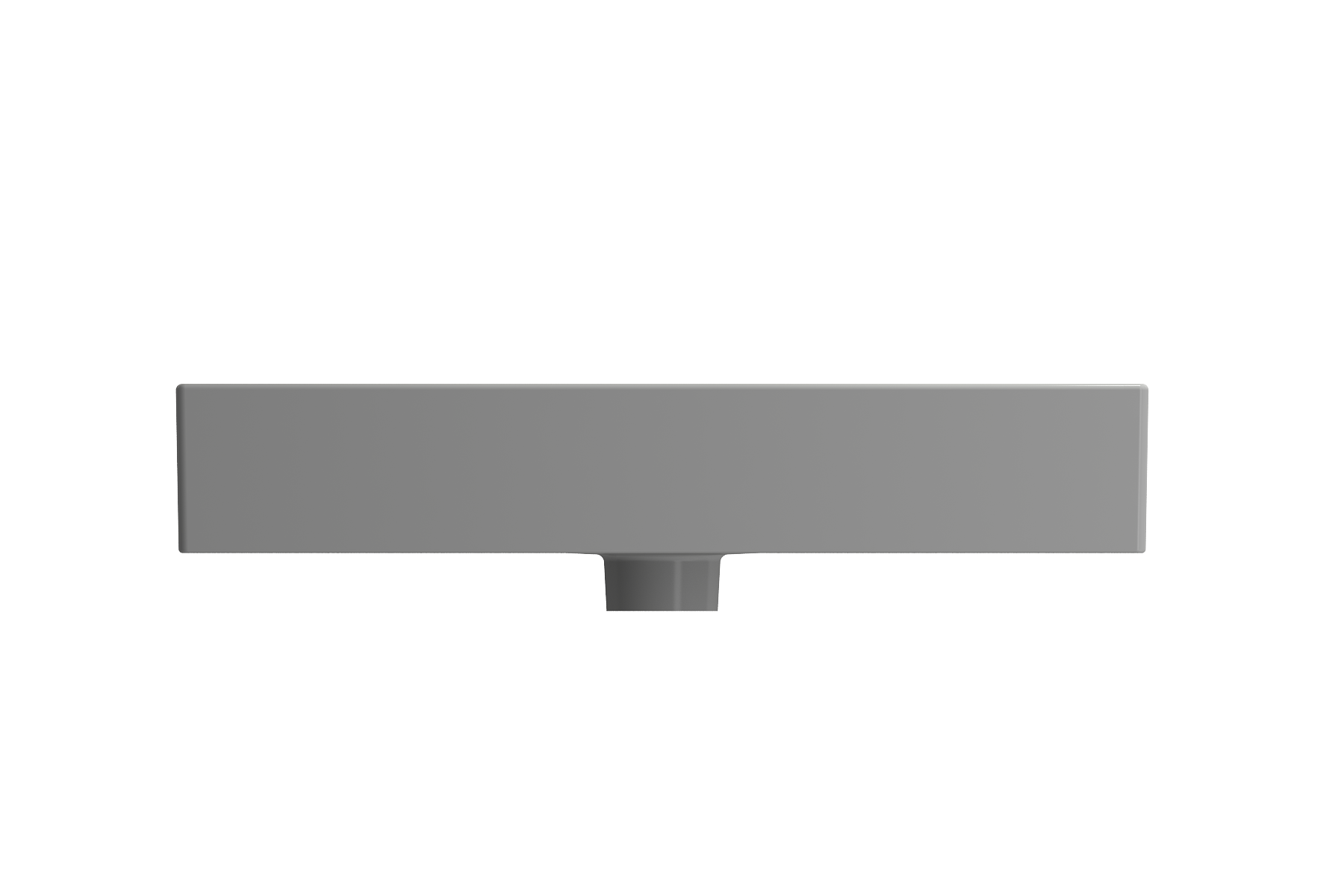 Alternate Image for BOCCHI Milano 24" Rectangle Wallmount Fireclay Bathroom Sink, Matte Gray, 3 Faucet Hole, 1376-006-0127