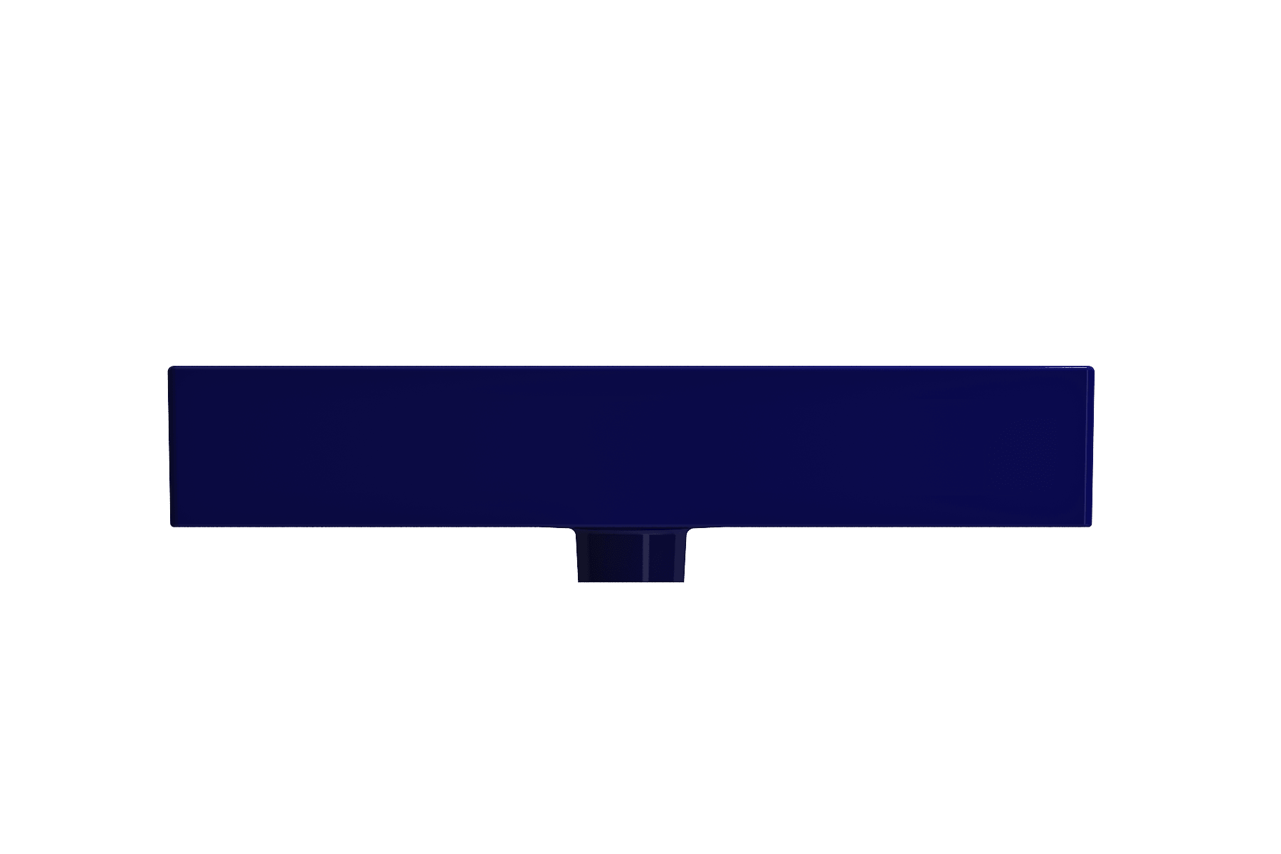 Alternate Image for BOCCHI Milano 24" Rectangle Wallmount Fireclay Bathroom Sink, Sapphire Blue, Single Faucet Hole, 1376-010-0126
