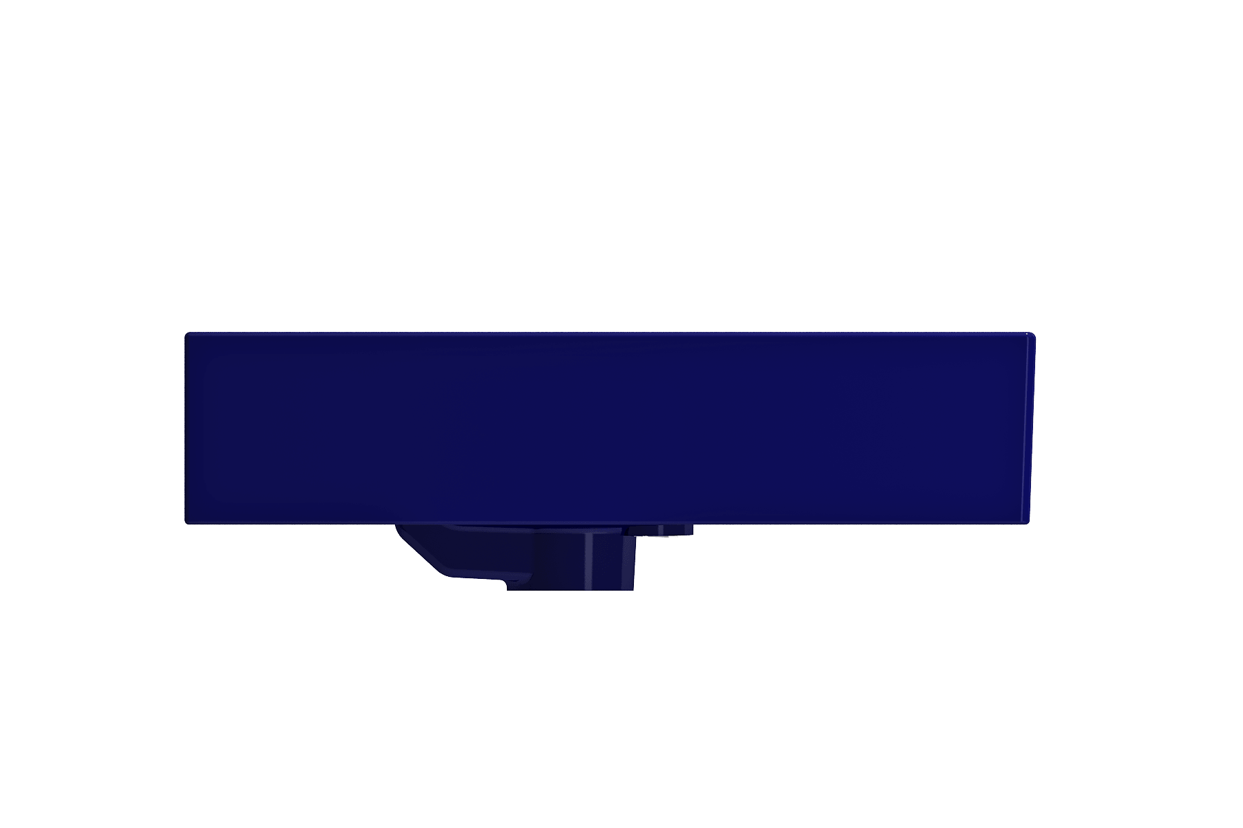Alternate Image for BOCCHI Milano 24" Rectangle Wallmount Fireclay Bathroom Sink, Sapphire Blue, Single Faucet Hole, 1376-010-0126