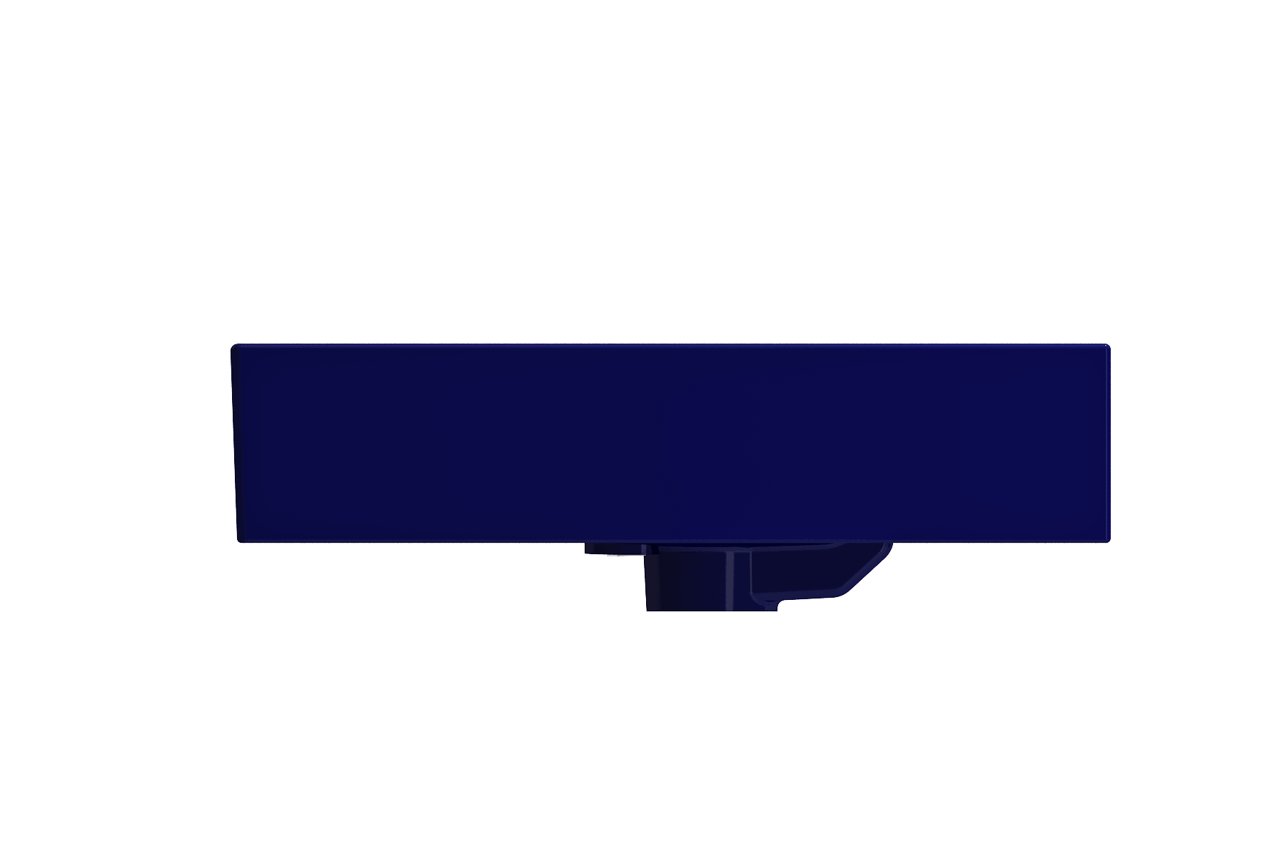 Alternate Image for BOCCHI Milano 24" Rectangle Wallmount Fireclay Bathroom Sink, Sapphire Blue, Single Faucet Hole, 1376-010-0126