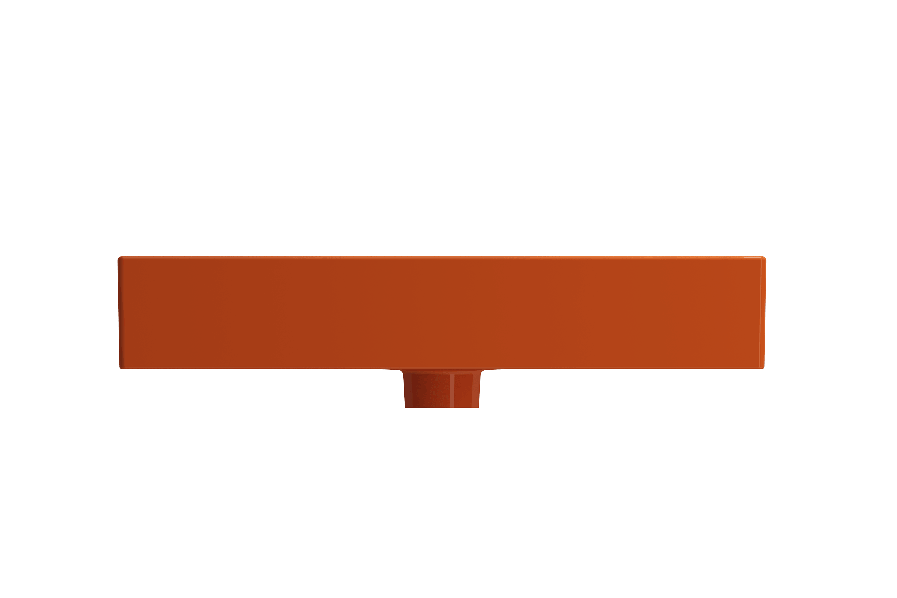 Alternate Image for BOCCHI Milano 24" Rectangle Wallmount Fireclay Bathroom Sink, Orange, Single Faucet Hole, 1376-012-0126