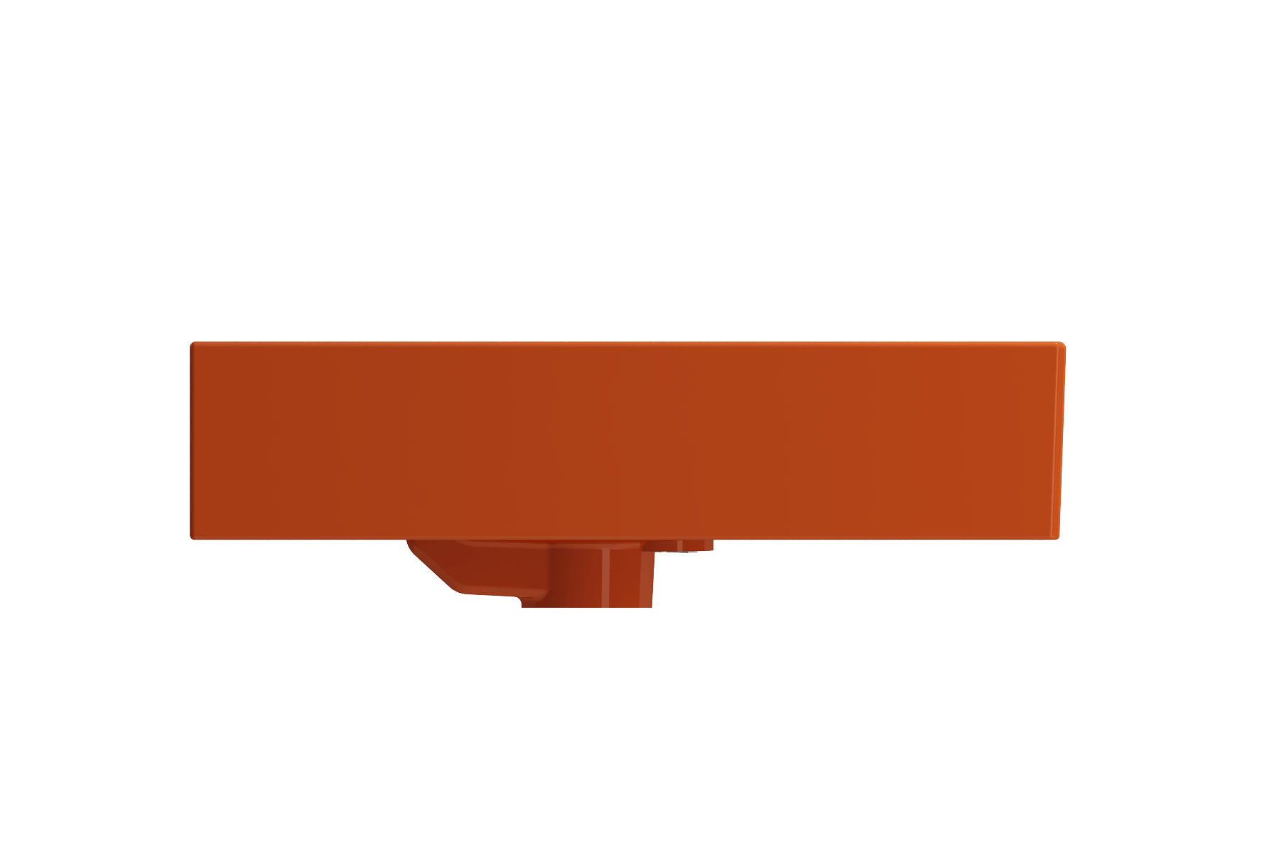 Alternate Image for BOCCHI Milano 24" Rectangle Wallmount Fireclay Bathroom Sink, Orange, Single Faucet Hole, 1376-012-0126
