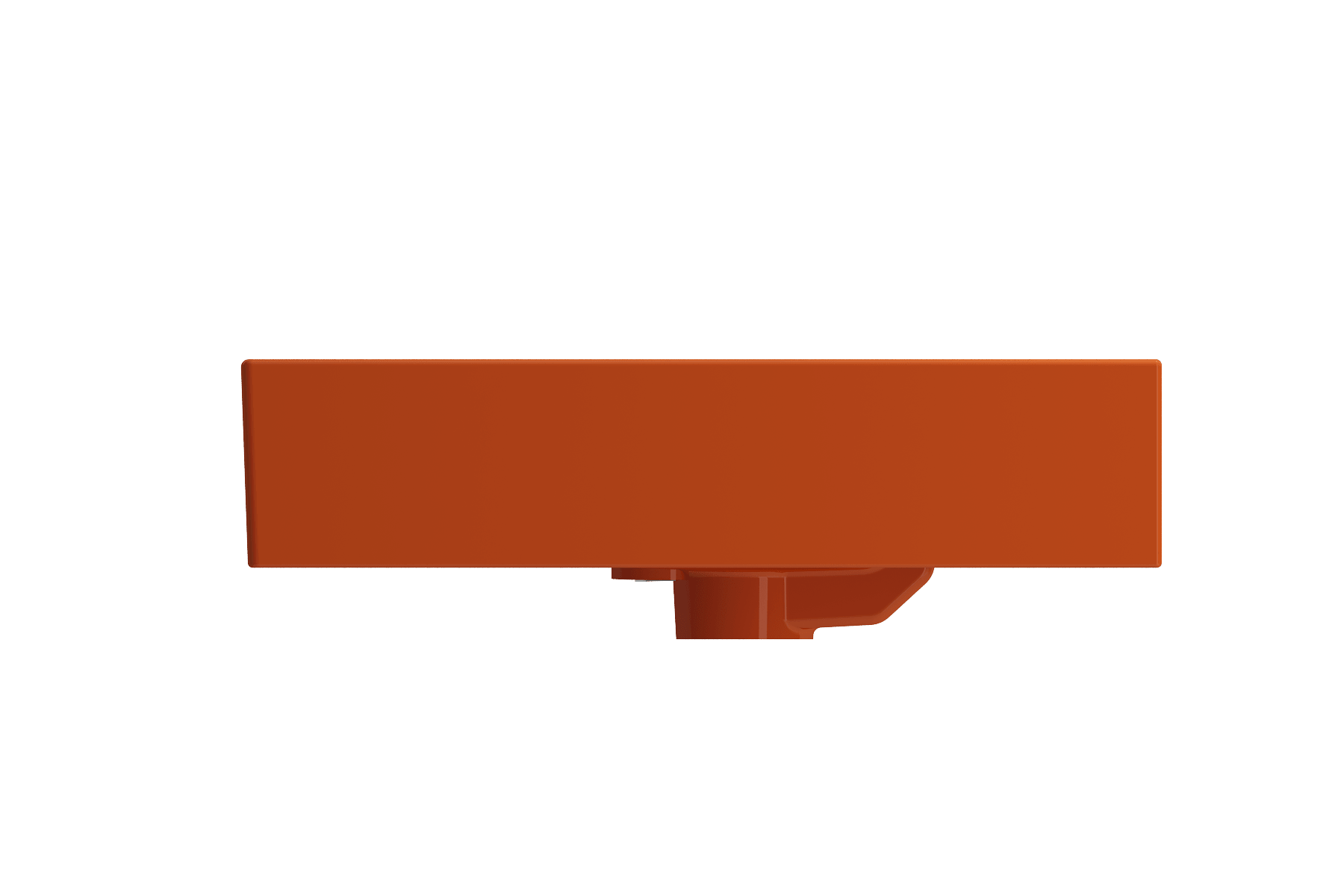 Alternate Image for BOCCHI Milano 24" Rectangle Wallmount Fireclay Bathroom Sink, Orange, Single Faucet Hole, 1376-012-0126