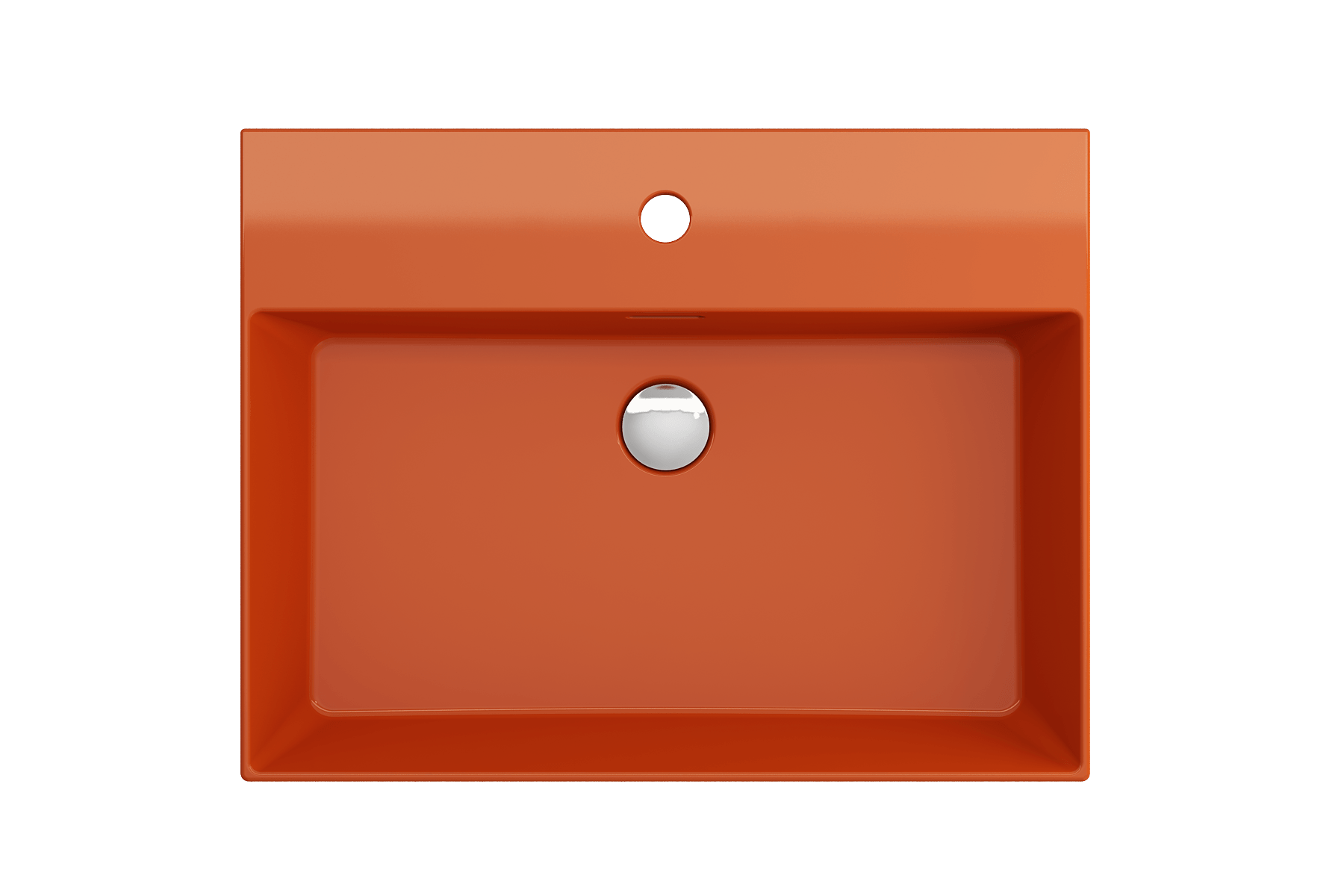 Alternate Image for BOCCHI Milano 24" Rectangle Wallmount Fireclay Bathroom Sink, Orange, Single Faucet Hole, 1376-012-0126