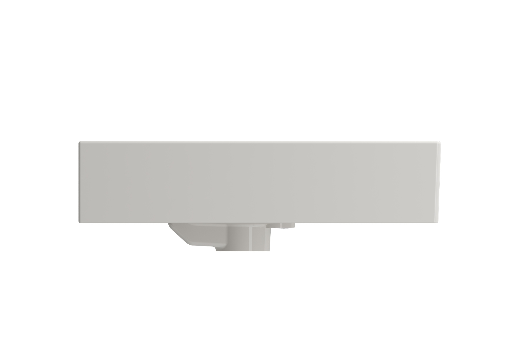 Alternate Image for BOCCHI Milano 24" Rectangle Wallmount Fireclay Bathroom Sink, Biscuit, Single Faucet Hole, 1376-014-0126